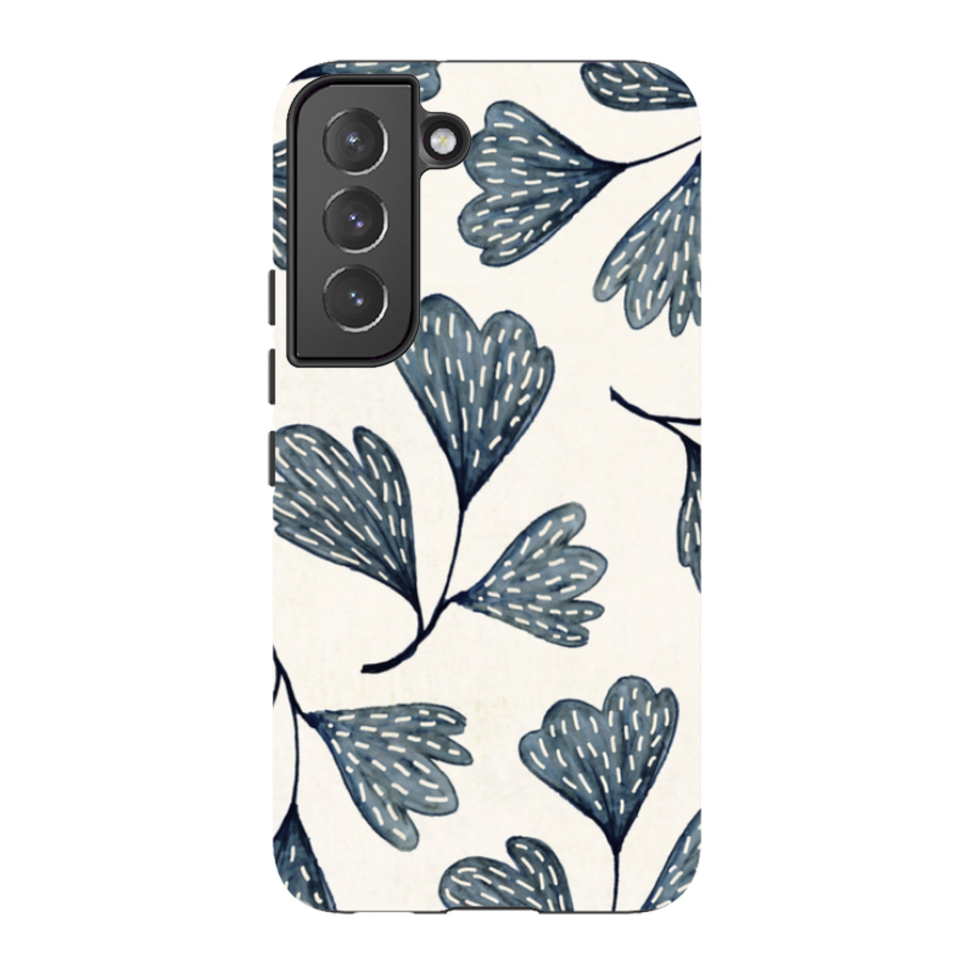 Samsung Tough Case - Indigo Leaves By Katherine Quinn