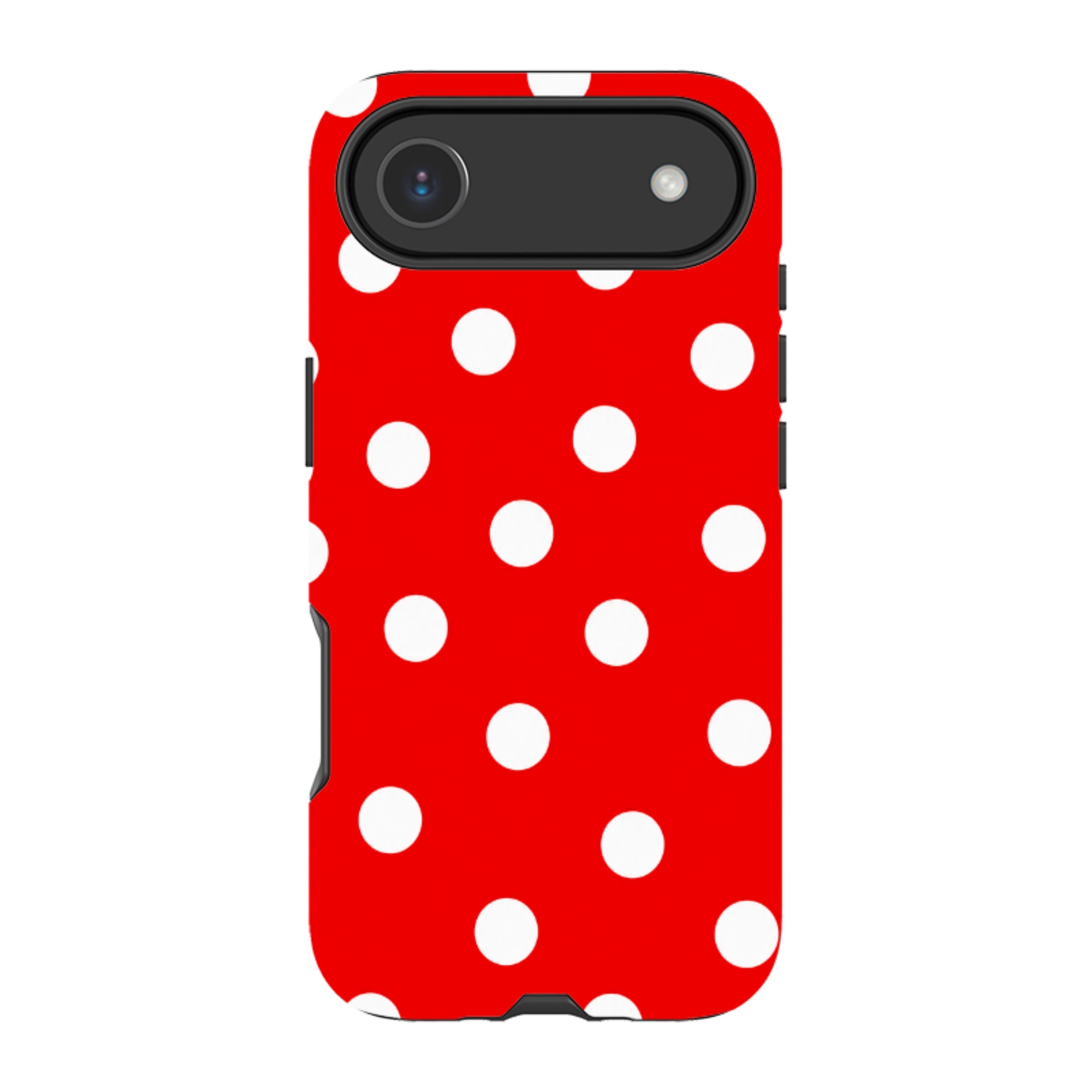 iPhone Tough Case - Red & White Polka Dot