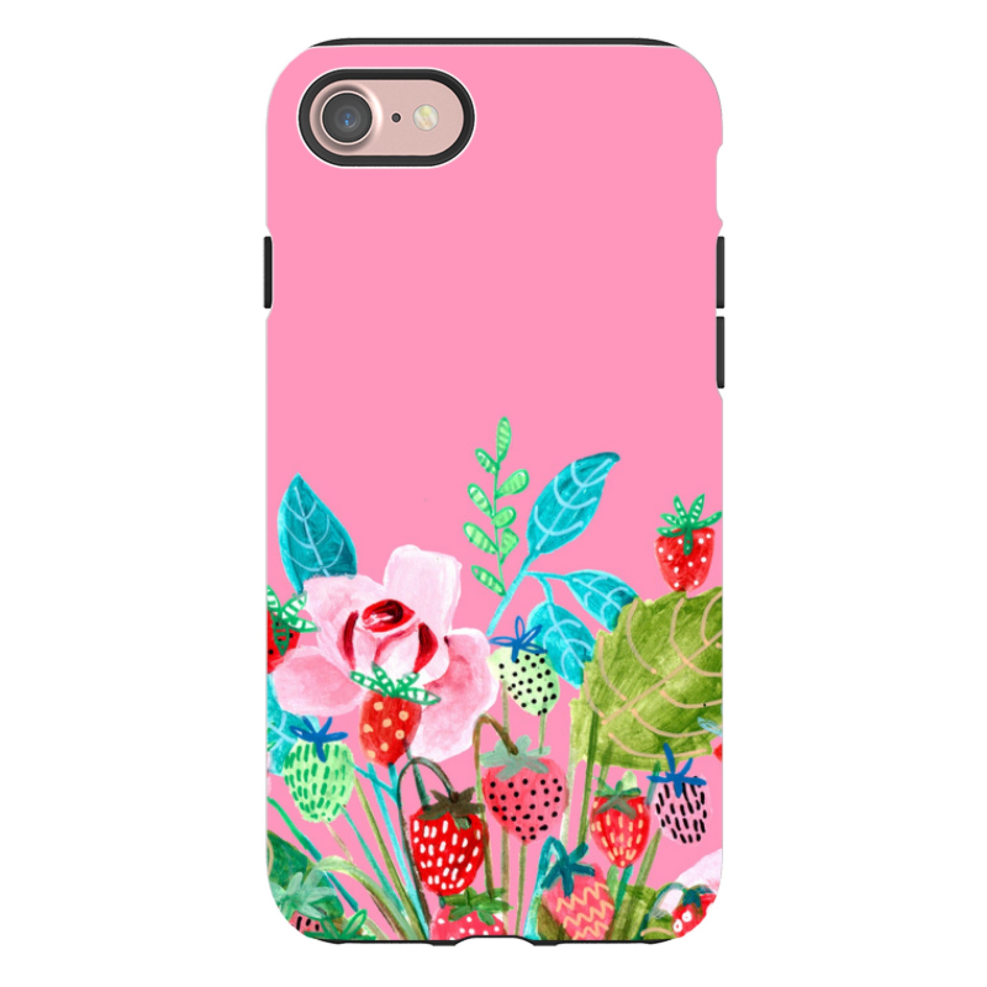 iPhone Tough Case - Pink Colour Floral By Caroline Bonne Muller