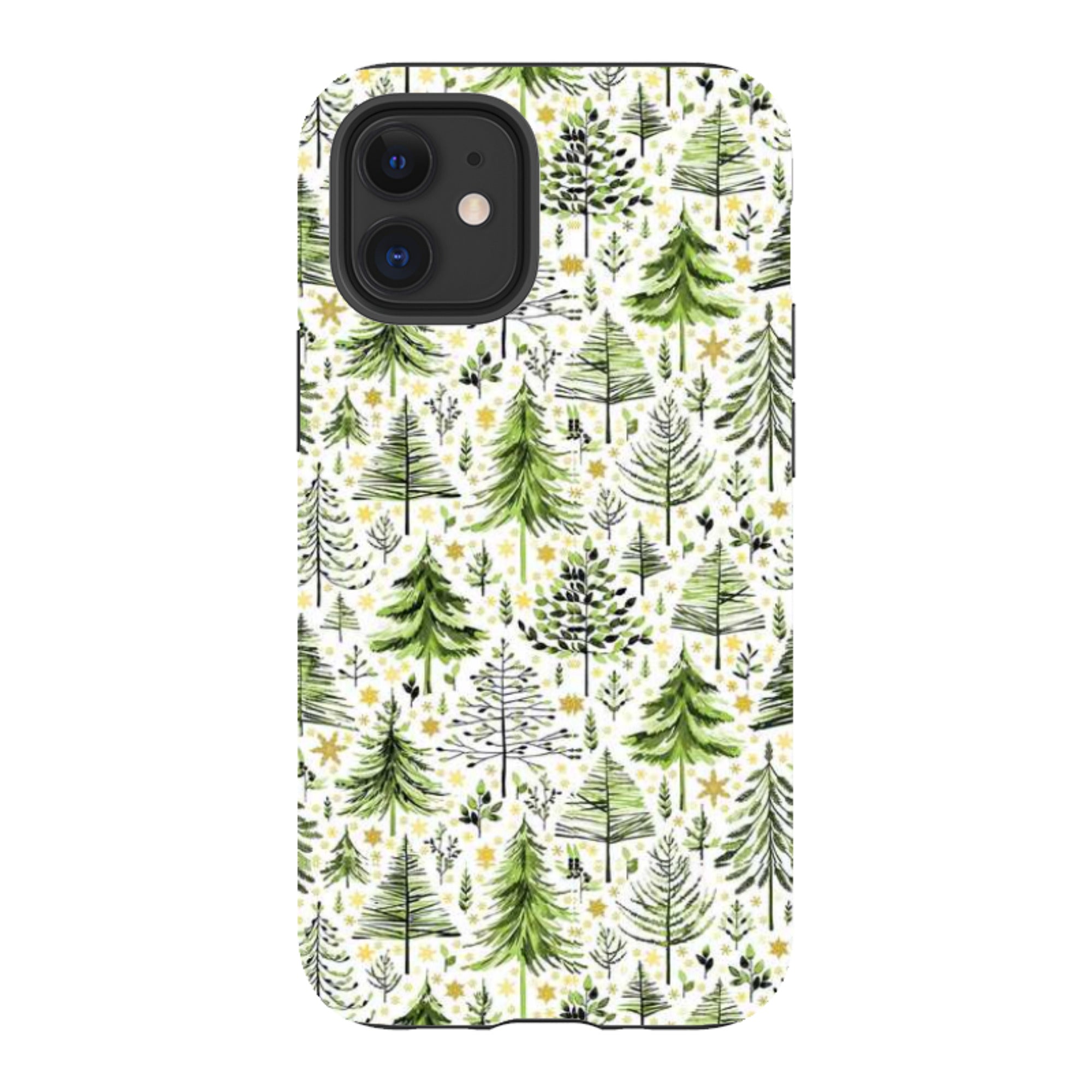 iPhone Tough Case - Green Xmas Trees By Elisabeth Haager