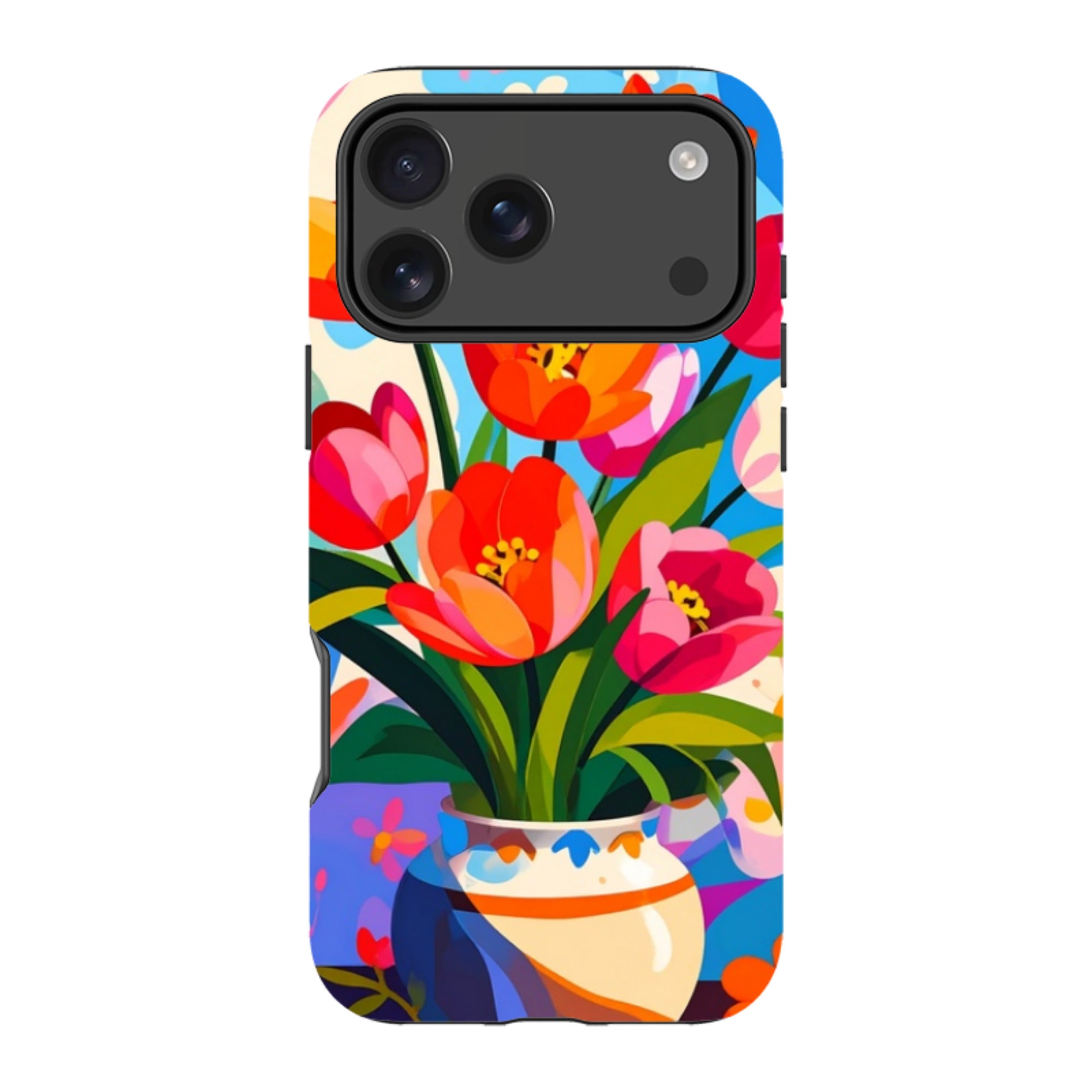 iPhone Tough Case - Tulip Pot Floral