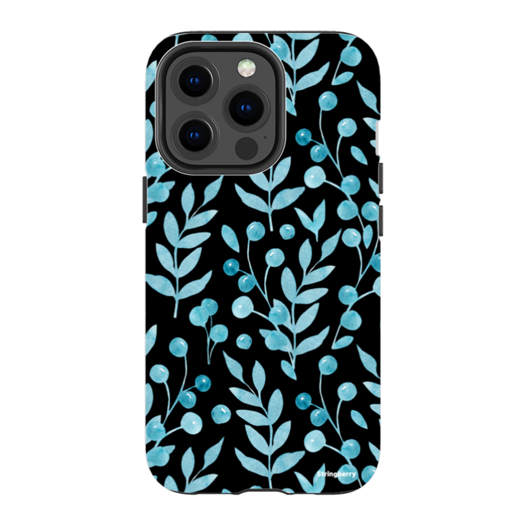 iPhone MagSafe Tough Case -  Blue Xmas Florals
