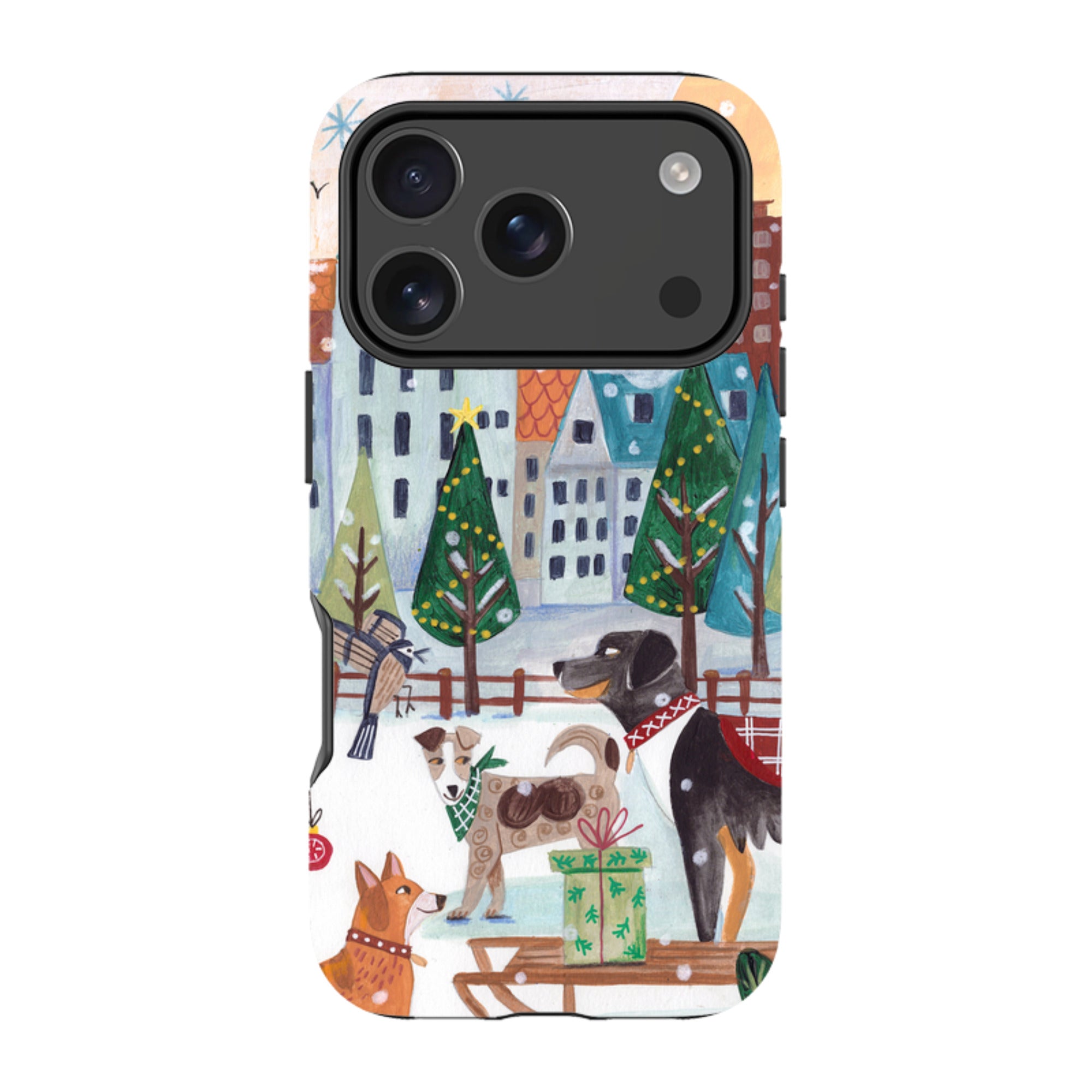 iPhone MagSafe Tough Case - Christmas Dogs By Caroline Bonne Muller
