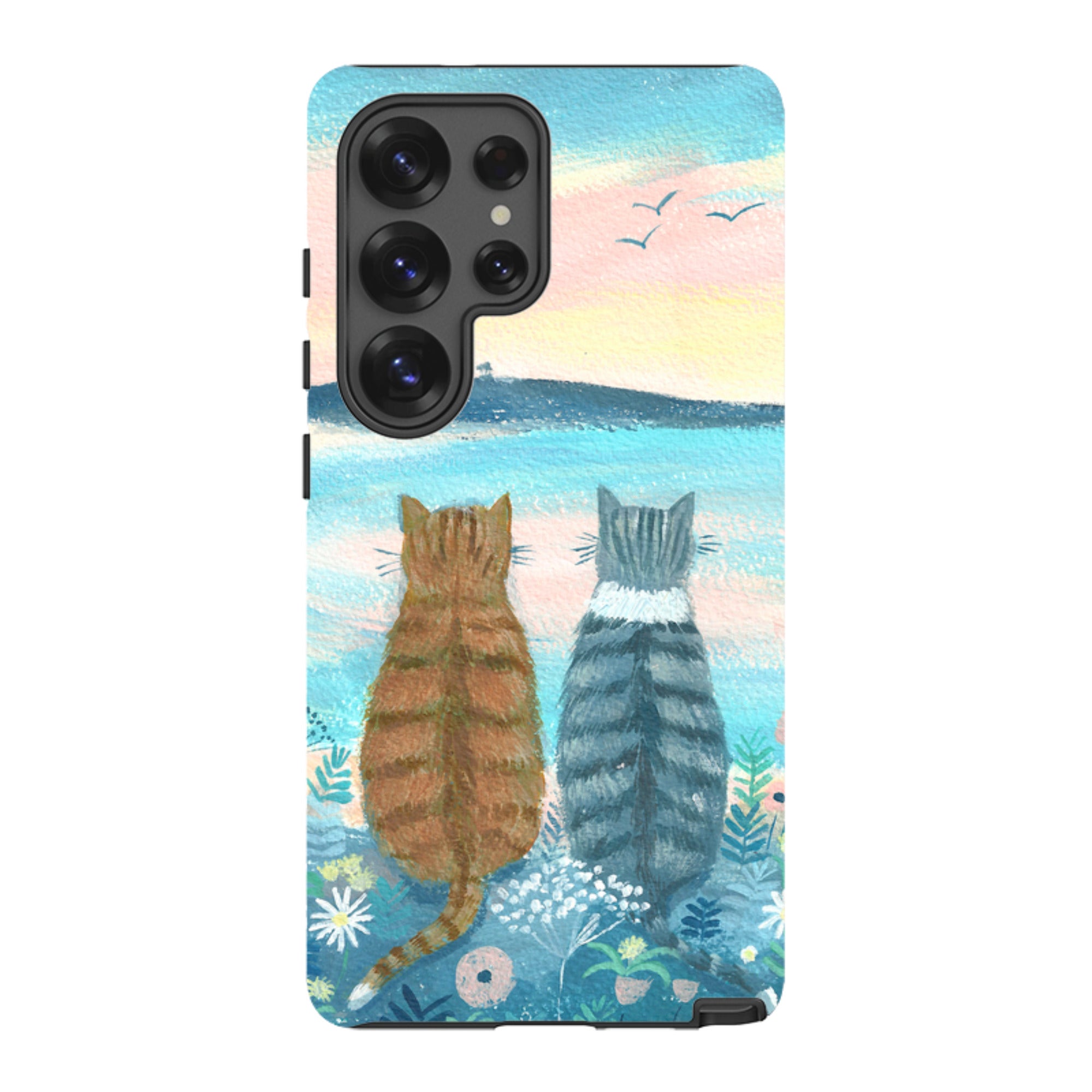 Samsung Tough Case - Sunset Cats 2 By Mary Stubberfield