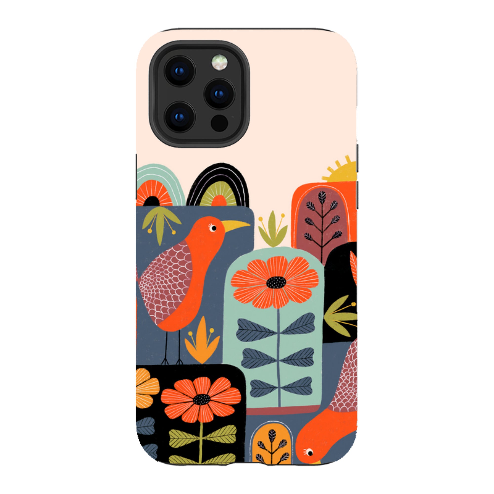 iPhone Tough Case - Folky Birds III By Suzy Taylor
