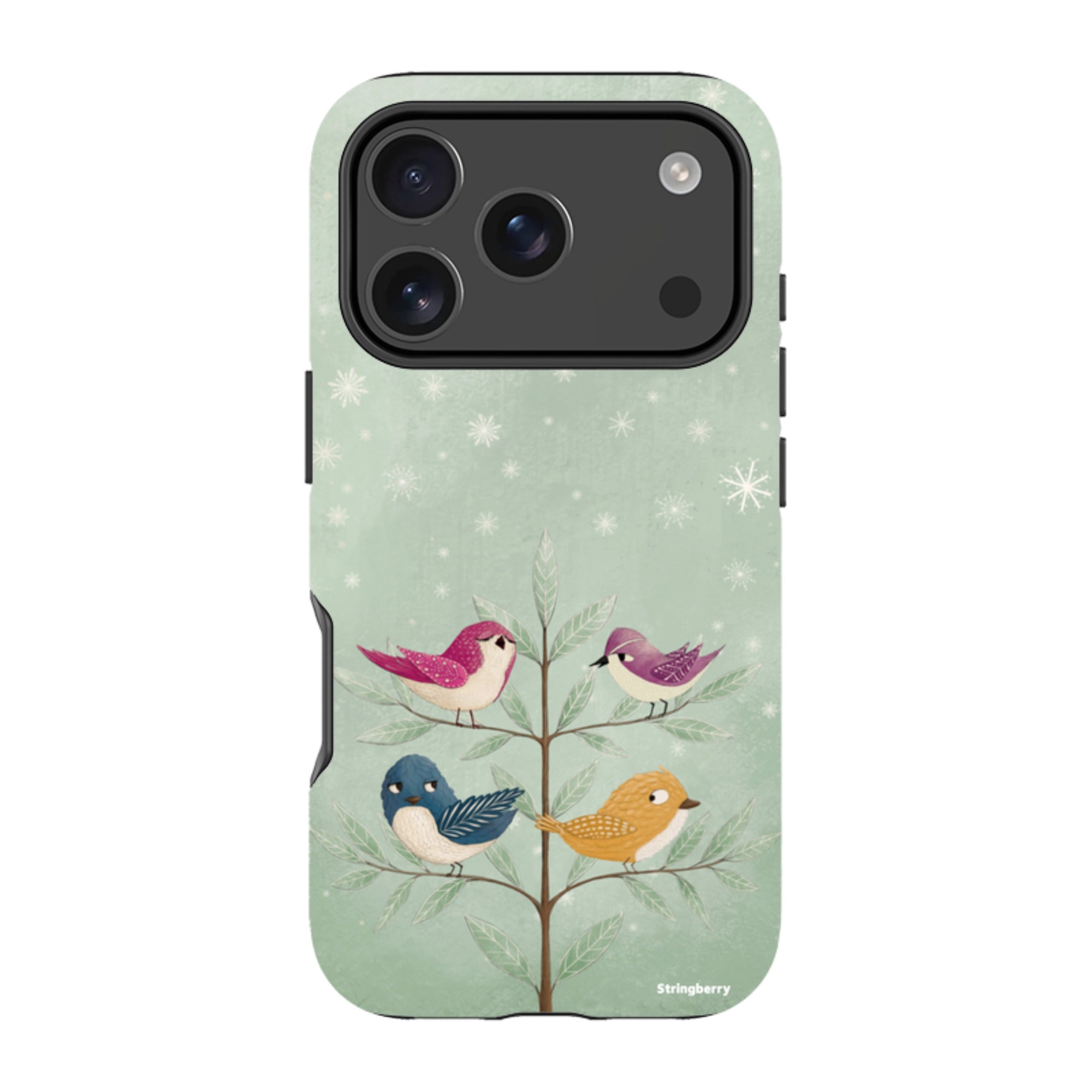 iPhone Tough Case - Garden Birds Aqua By Maja Lindberg