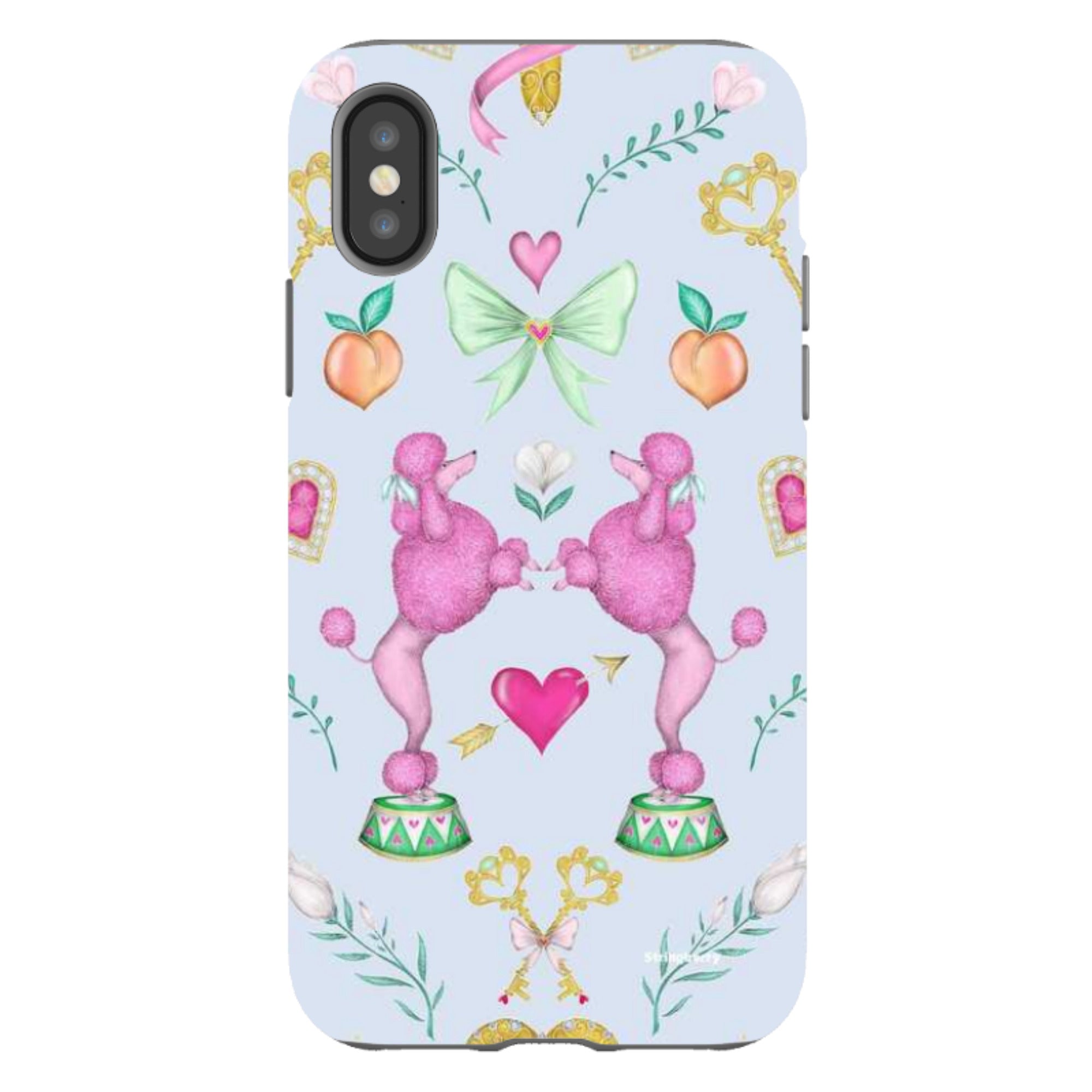 iPhone Tough Case - Pink Poodle Parlour Powder By Catherine Rowe