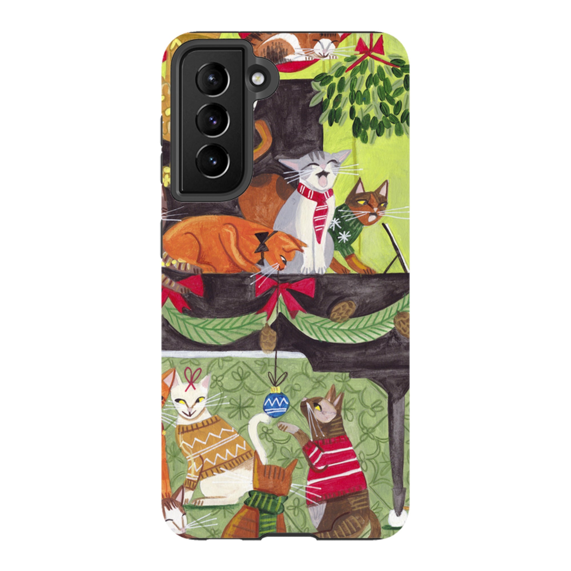 Samsung Tough Case - Christmas cats II By Caroline Bonne Muller