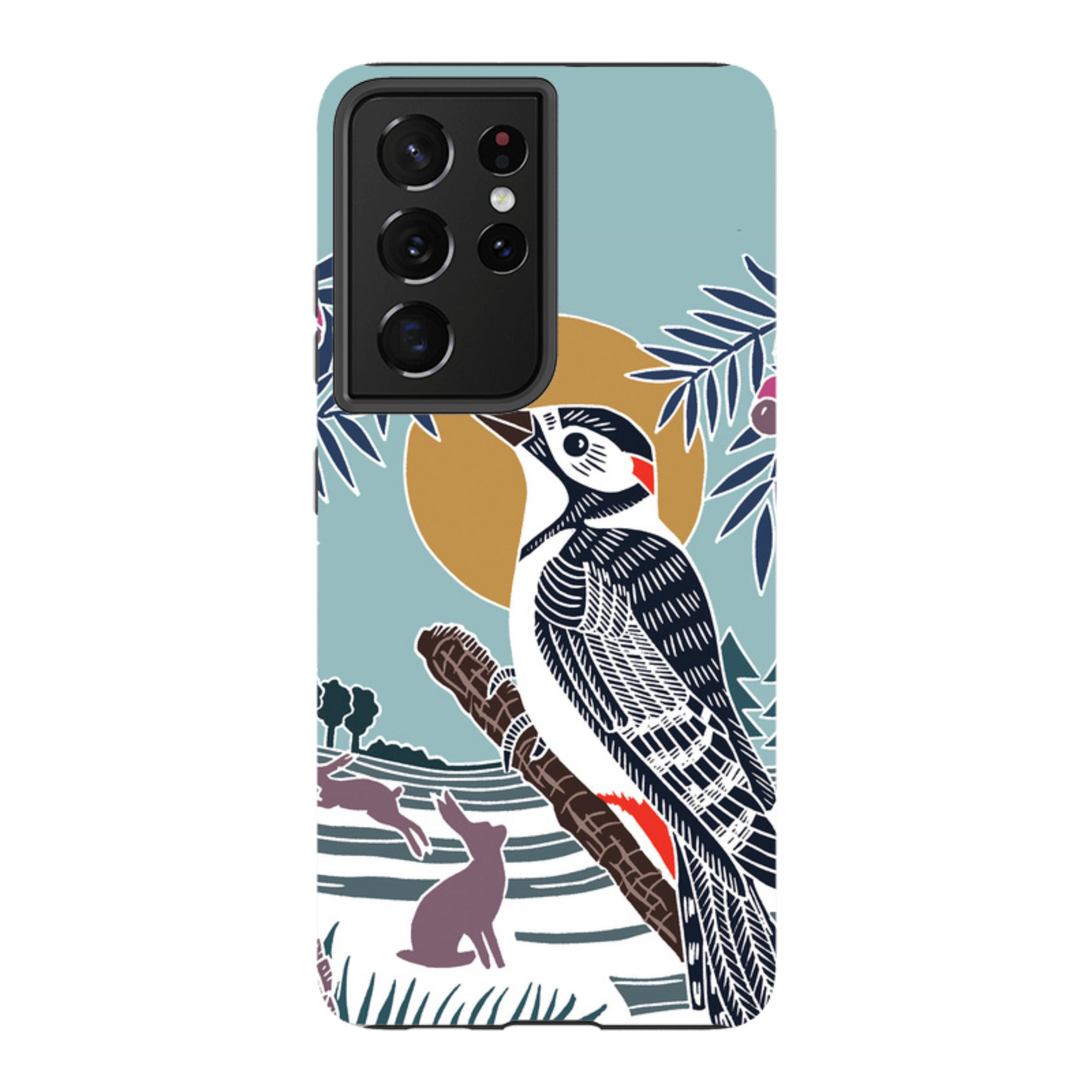 Samsung Tough Case - Woodpecker Brown By Kate Heiss
