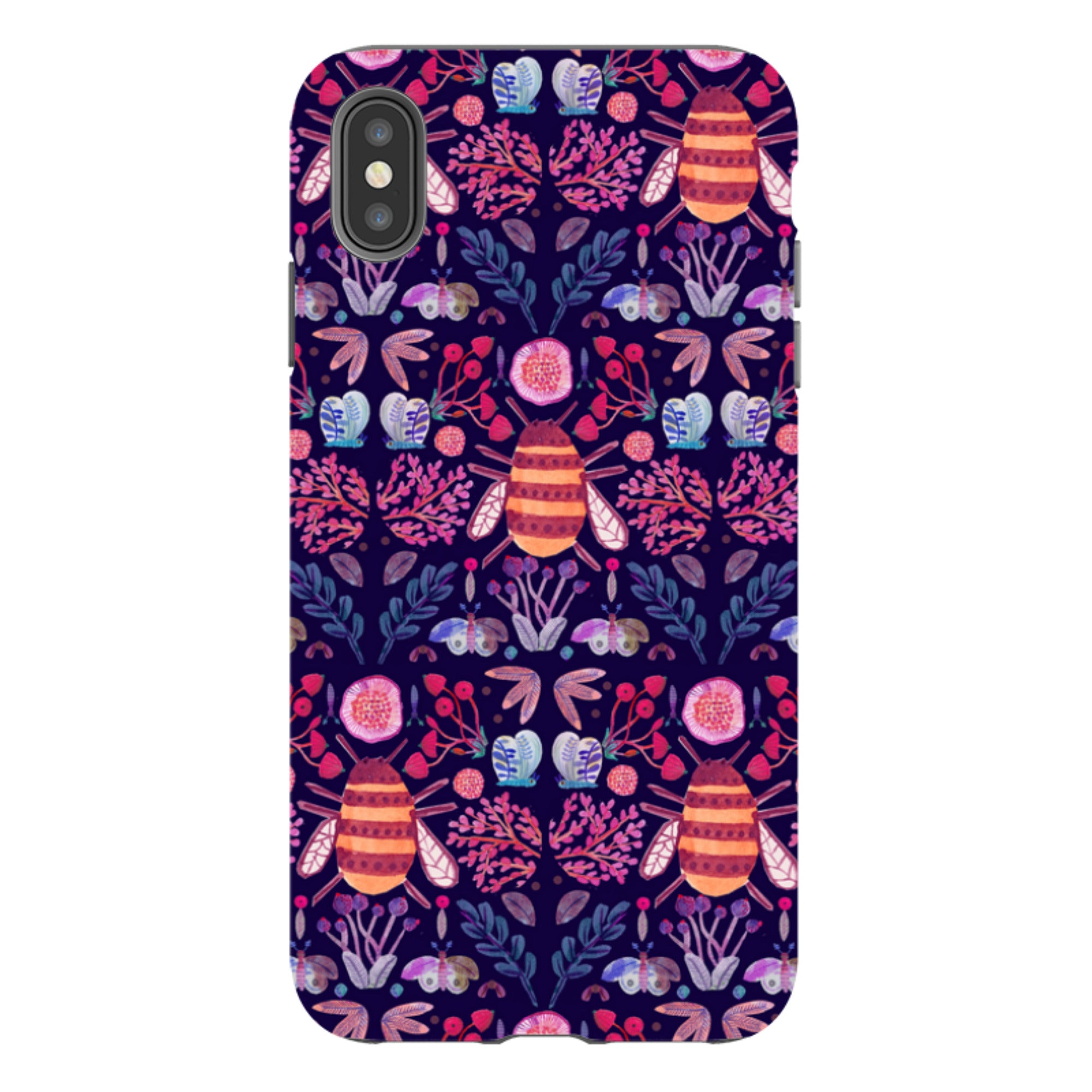 iPhone Tough Case - Botanics and Insects By Gabriela Larios