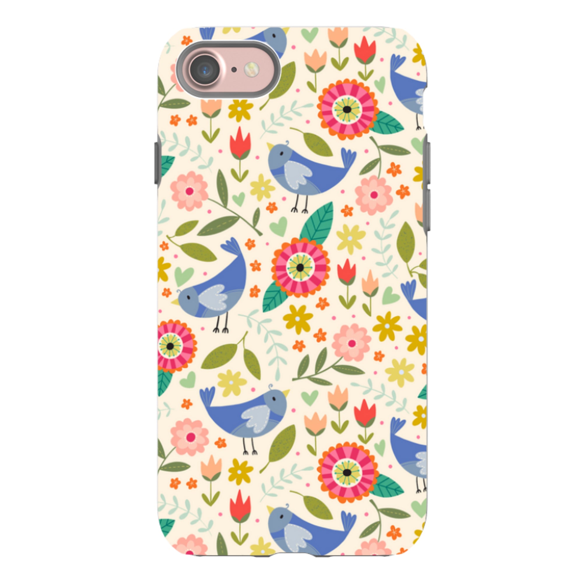 iPhone Tough Case - Bird Pattern I By Suzy Taylor