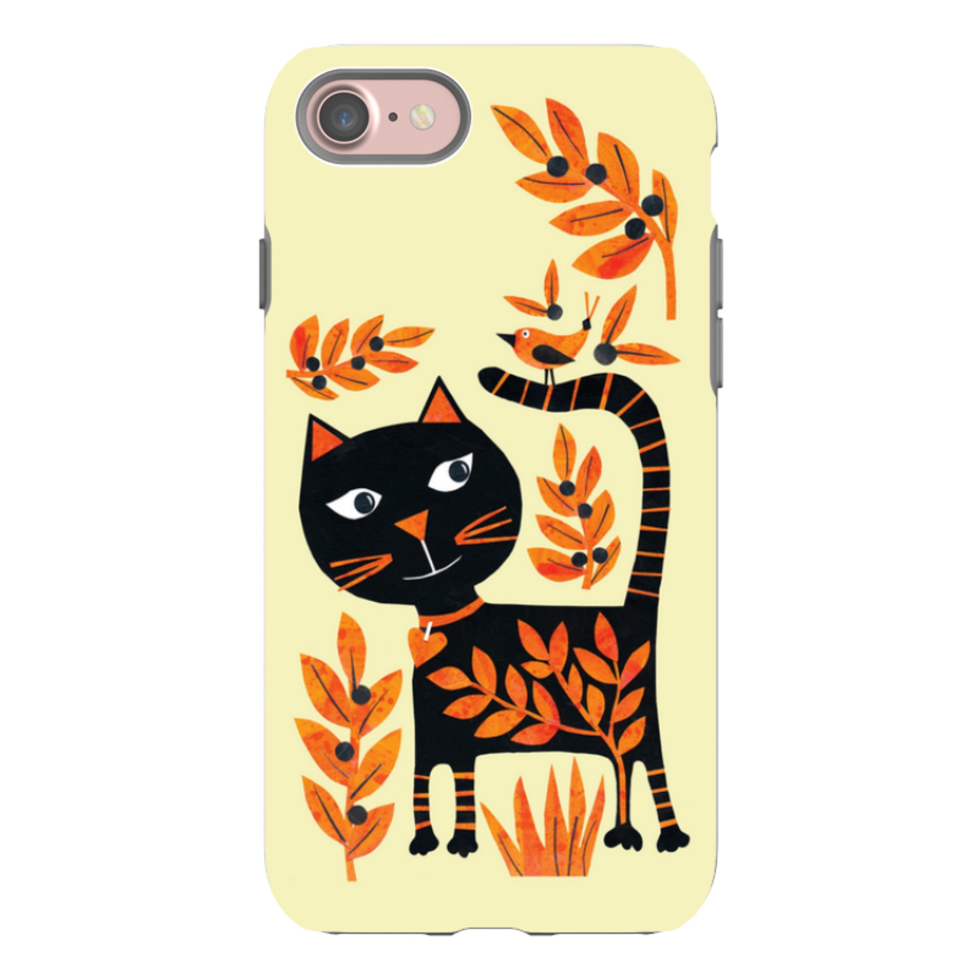 iPhone Tough Case - Halloween Folk Cat By Tracey English