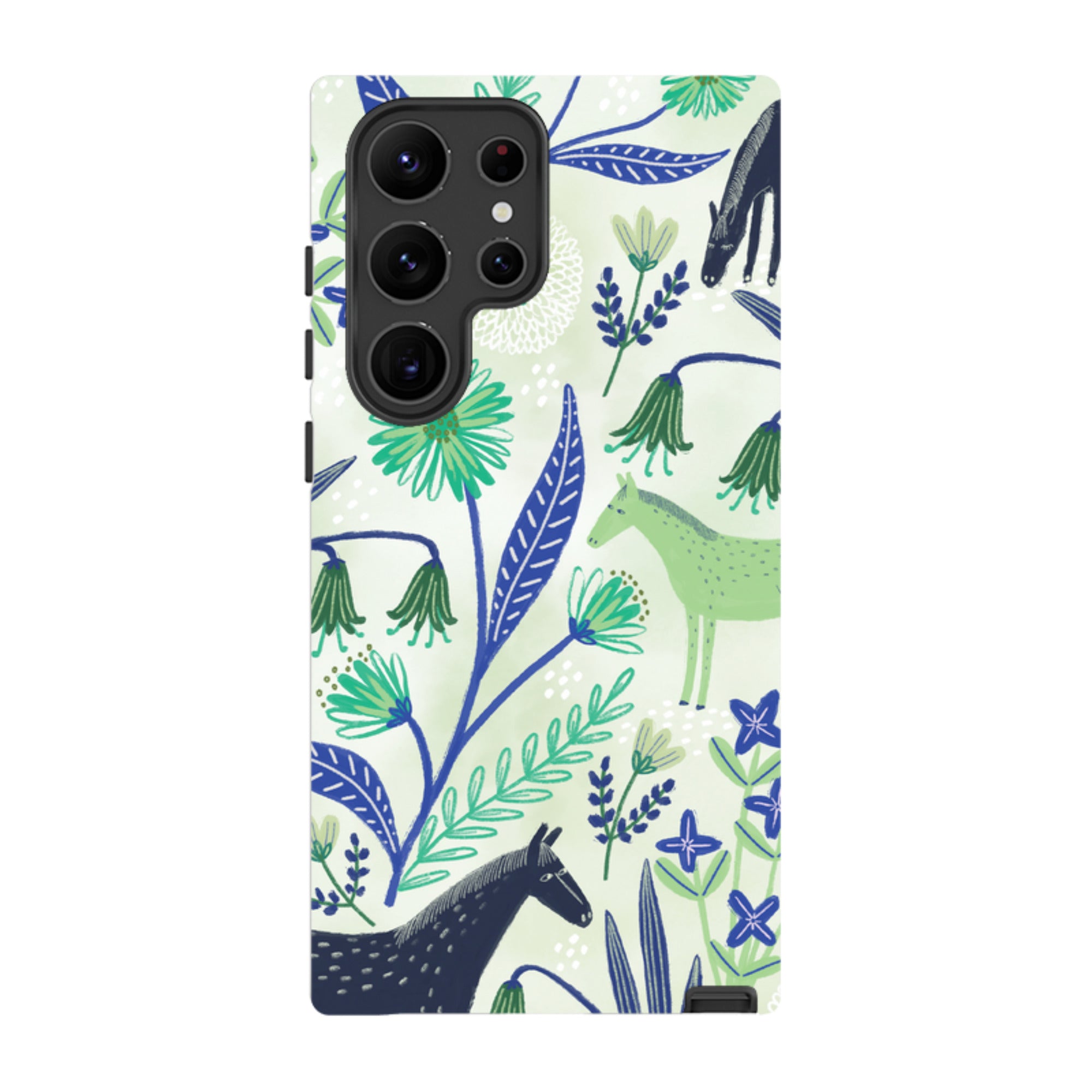 Samsung Tough Case - Wild Ponies Green By Lee Foster Wilson