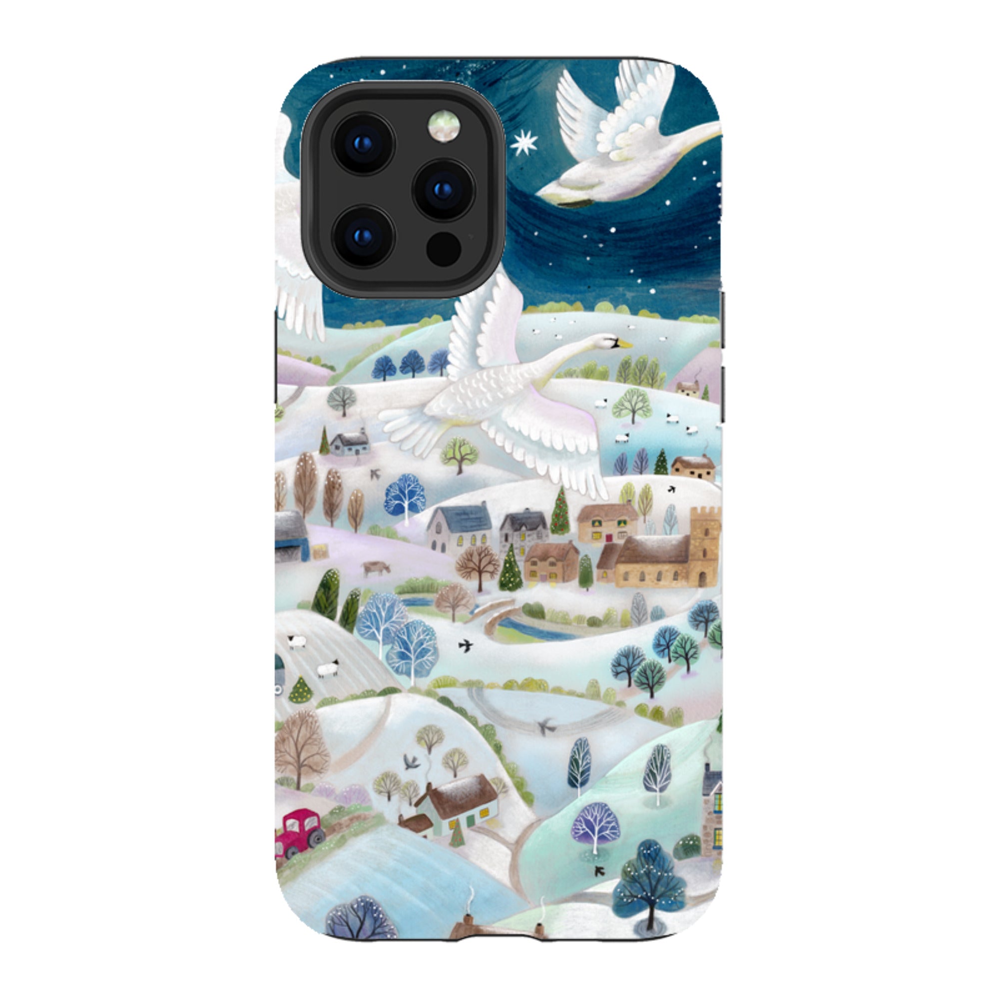 iPhone Tough Case - Winter Swans By Bex Parkin
