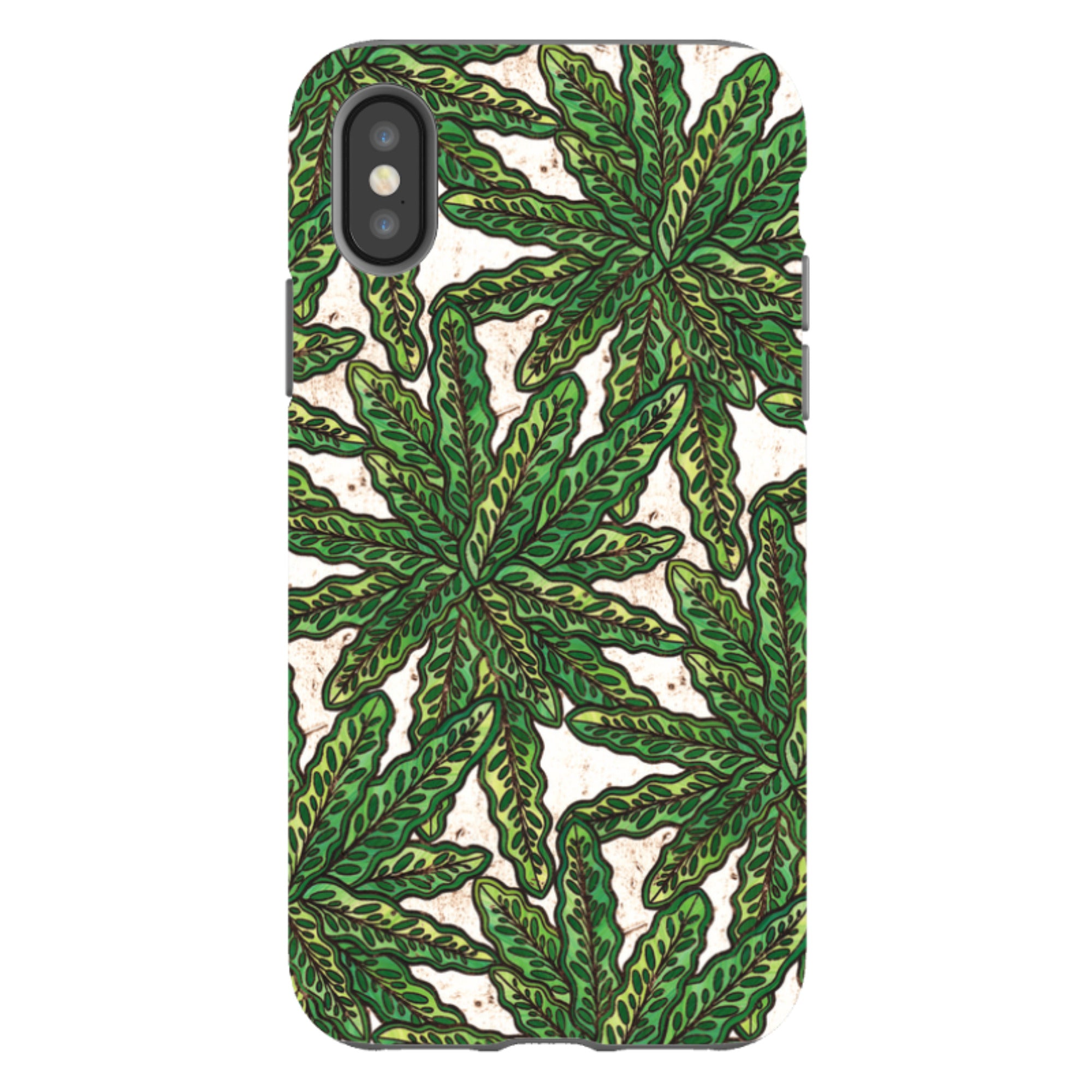 iPhone Tough Case - Green Floral By Amelia Bowman