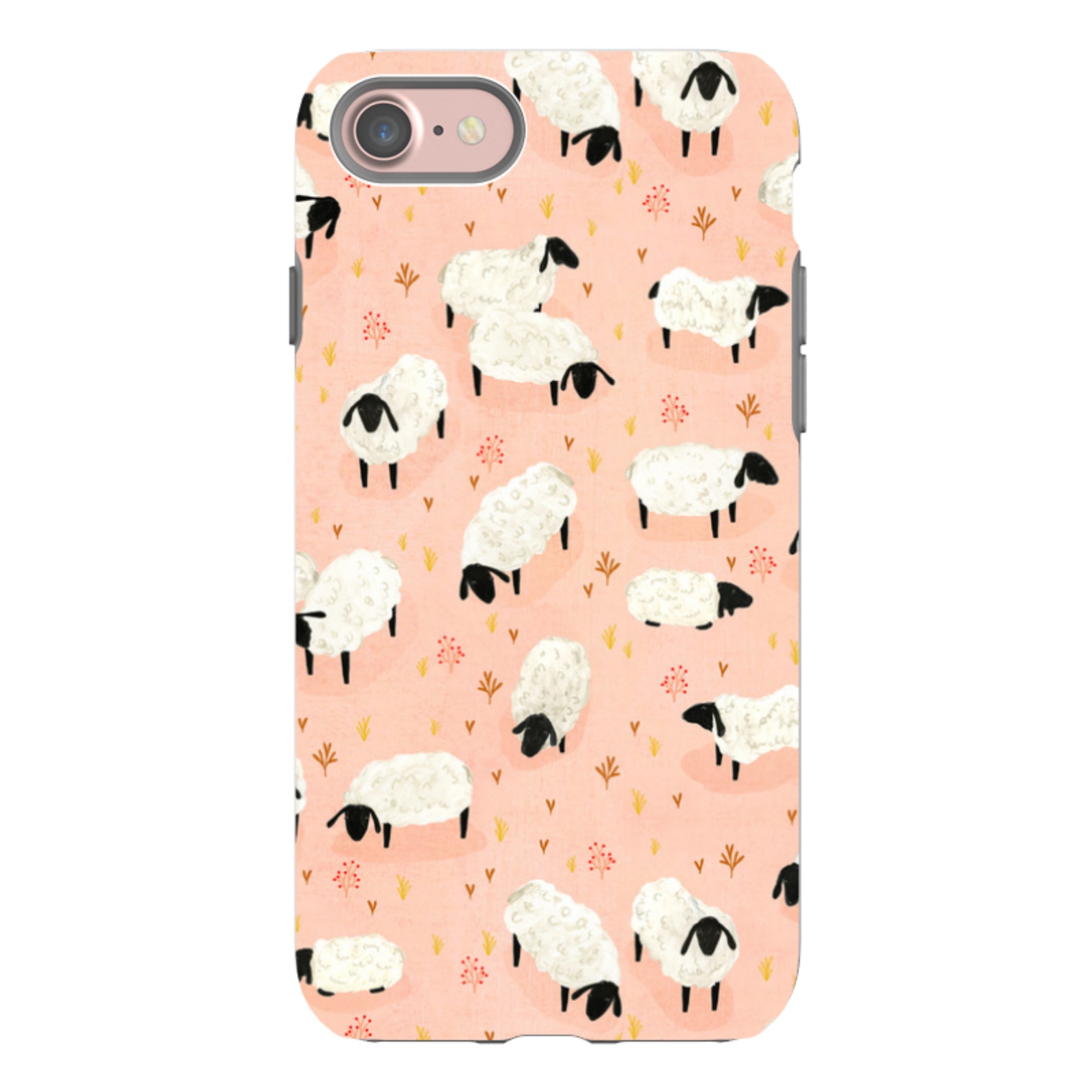 iPhone Tough Case - Sheep Pink By Katherine Quinn