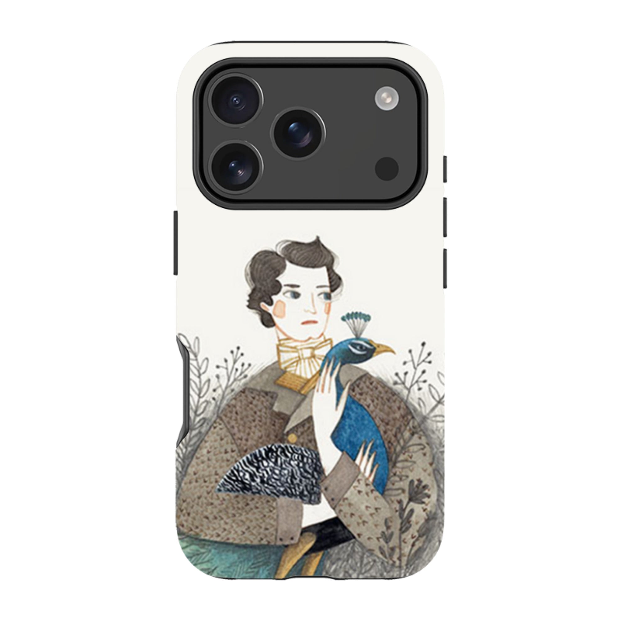 iPhone Tough Case - Man With Peacock By Meghann Rader