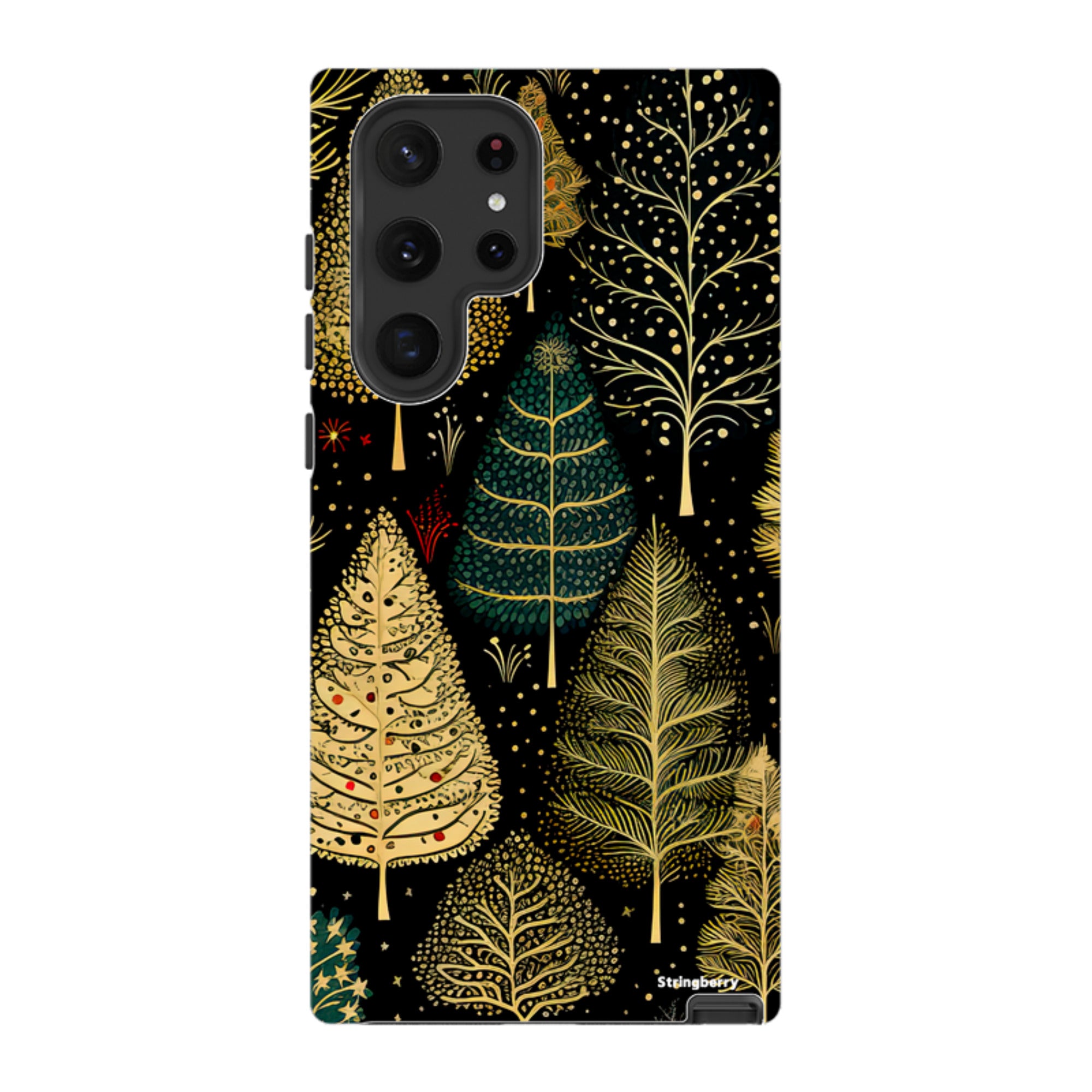 Samsung Tough Case -Golden Xmas Trees