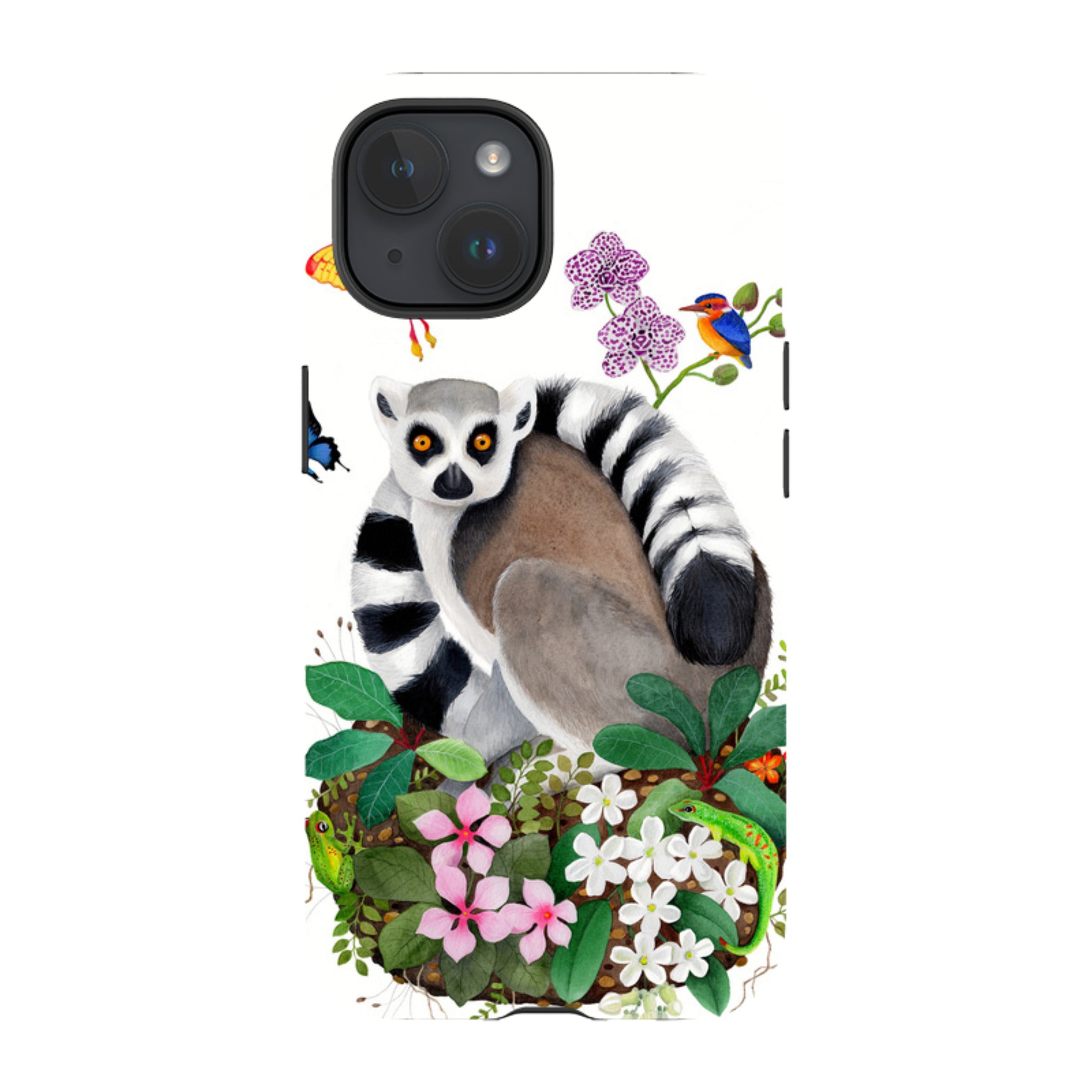 iPhone Tough Case - Madagascar Lemur By Bex Parkin