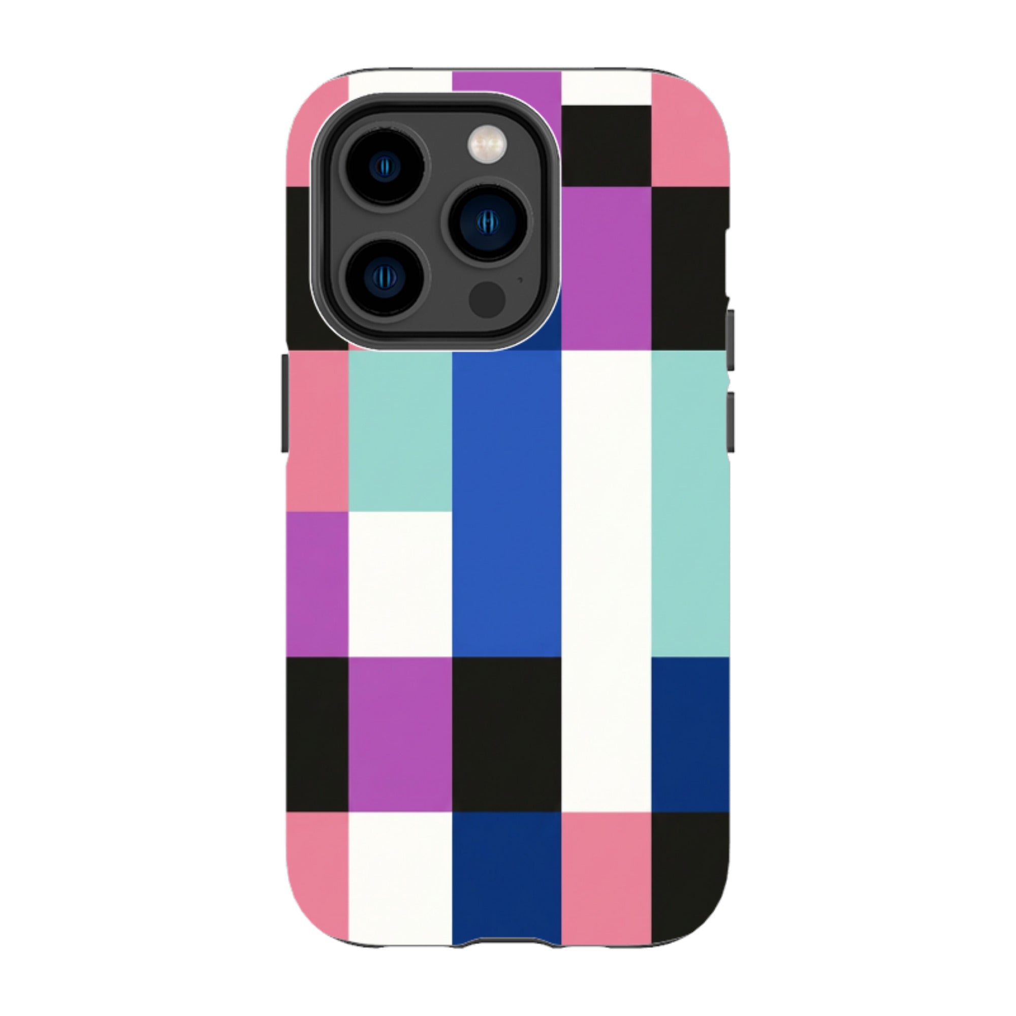 iPhone Tough Case - Pastel Cyberpunk Checkerboard