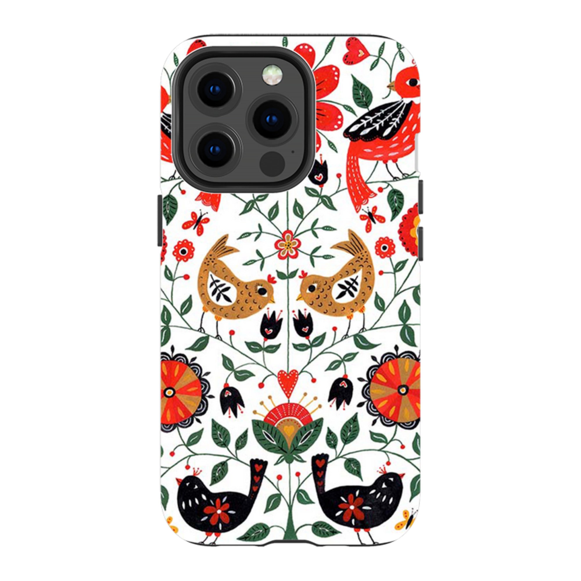 iPhone MagSafe Tough Case -  Birds and Florals By Suzy Taylor