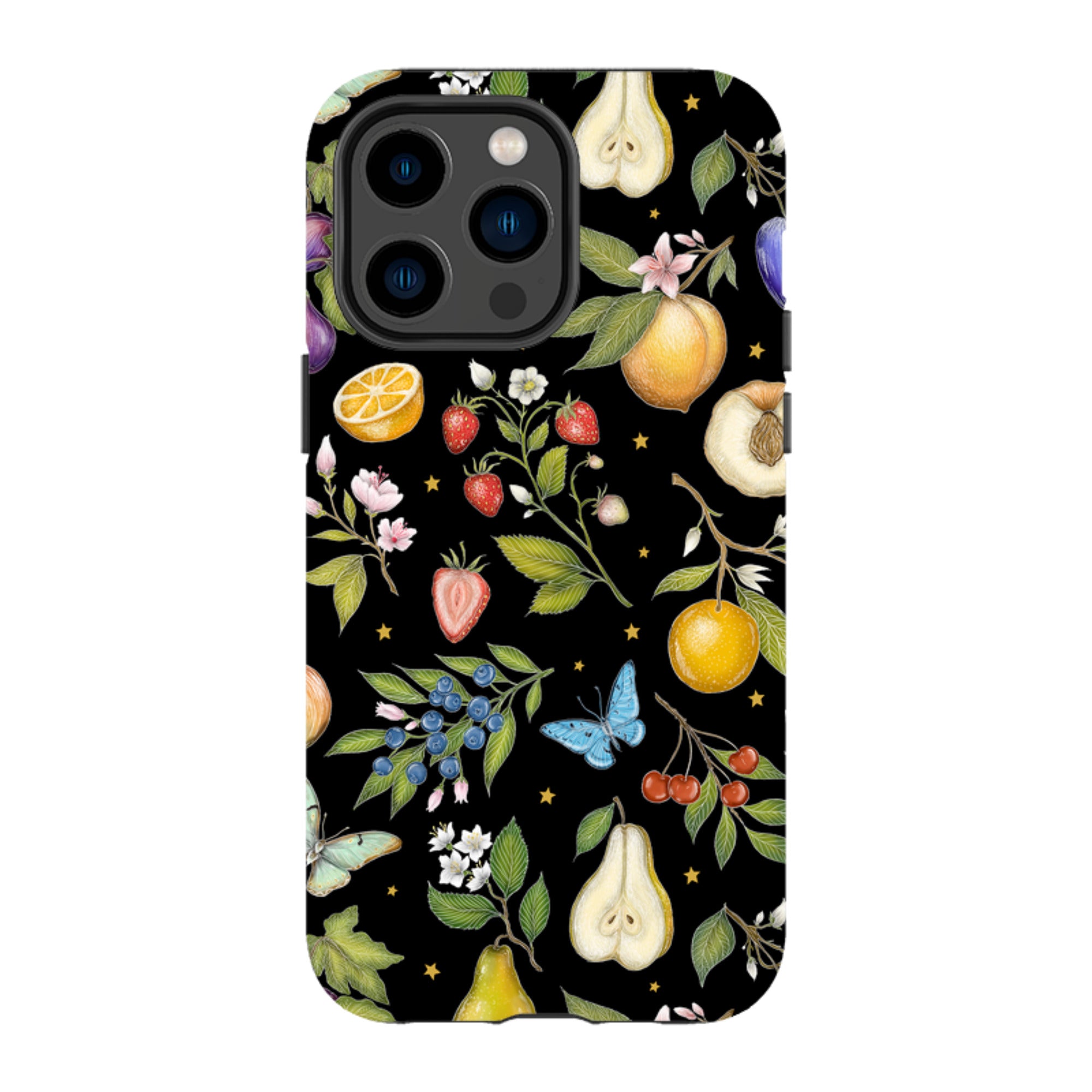 iPhone MagSafe Tough Case -  Black Fruits By Catherine Rowe