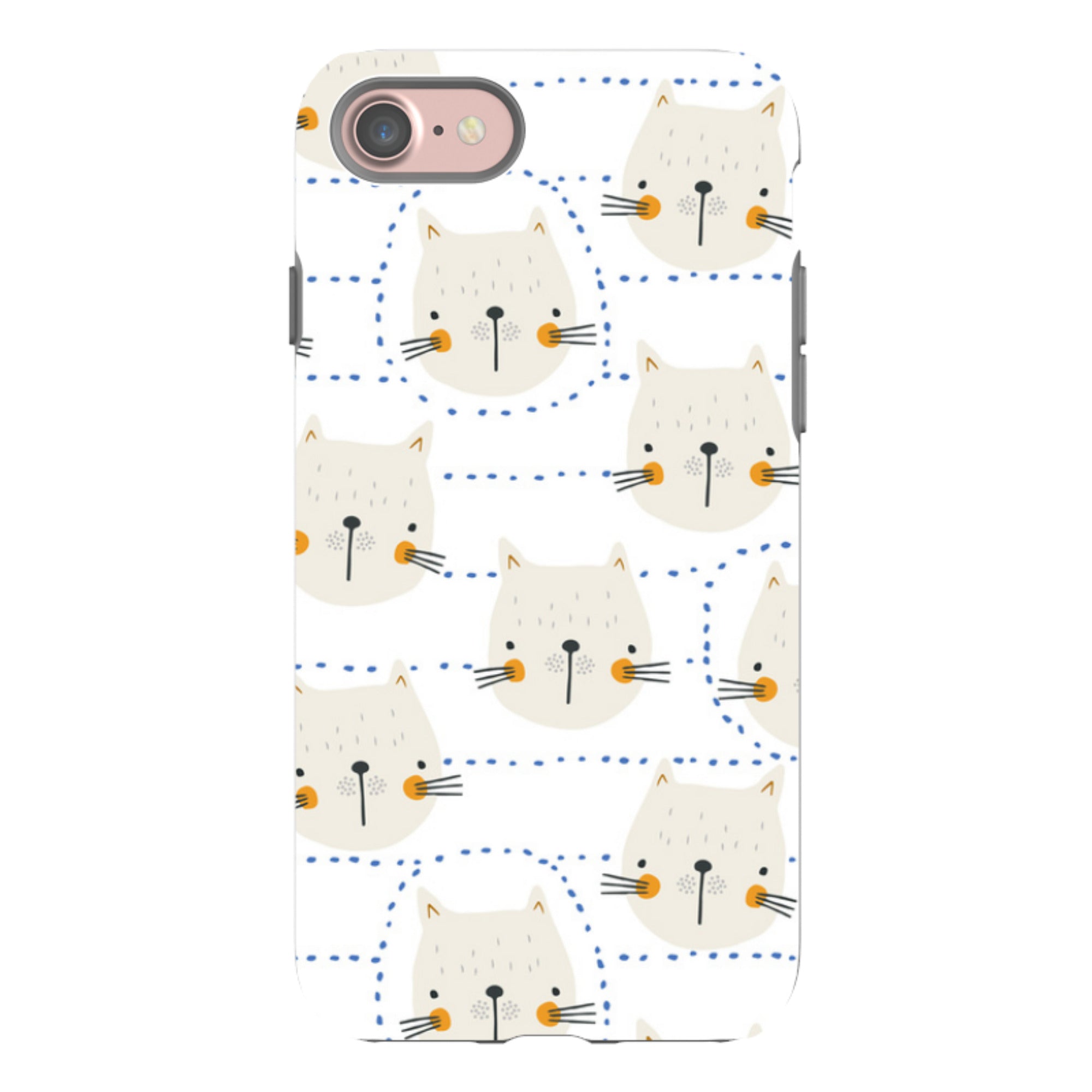 iPhone Tough Case - Cat Tiles