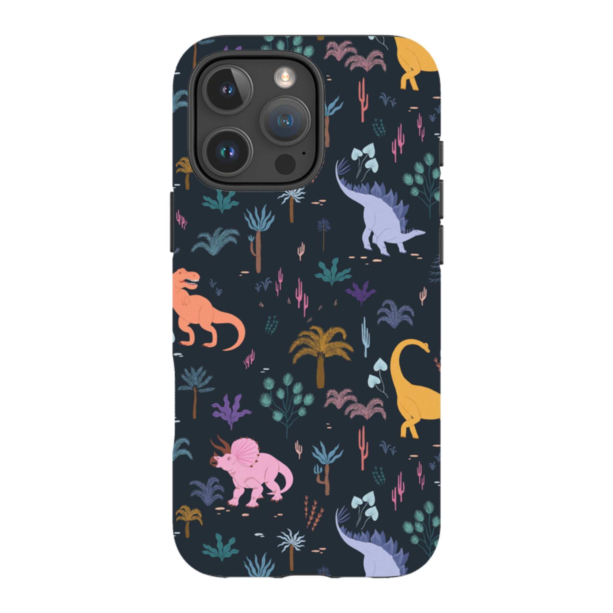 iPhone MagSafe Tough Case - Dinosaur Pattern Dark By Meghann Rader