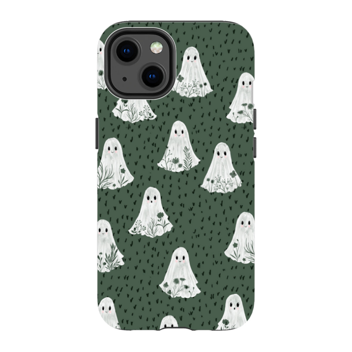 iPhone Tough Case - Floral Ghosts - Pine By Katherine Quinn