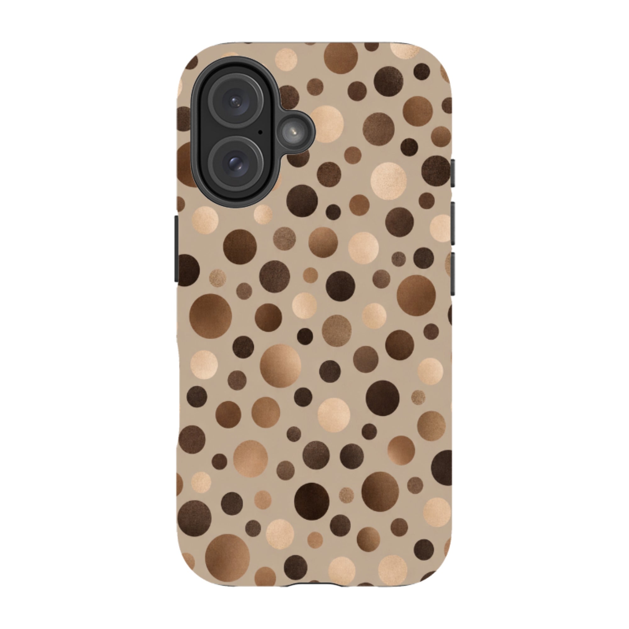 iPhone Tough Case - Rose Gold Polka Dot
