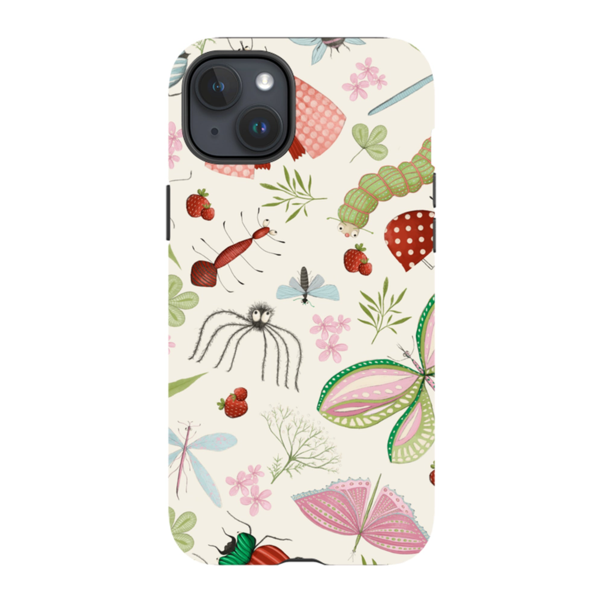iPhone MagSafe Tough Case -  Insects Pattern By Maja Lindberg