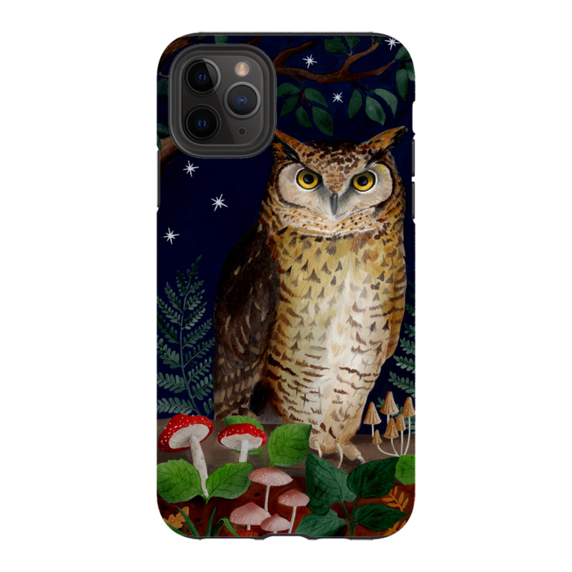 iPhone Tough Case - Mushroom Owl By Bex Parkin
