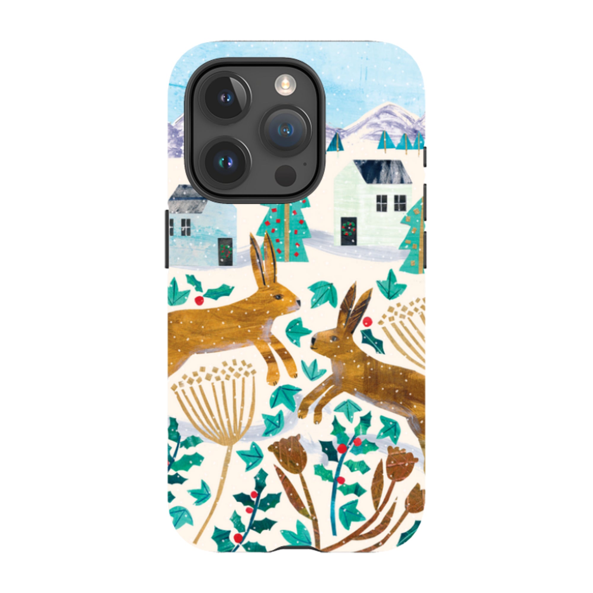 iPhone Tough Case - Xmas Hare By Tracey English