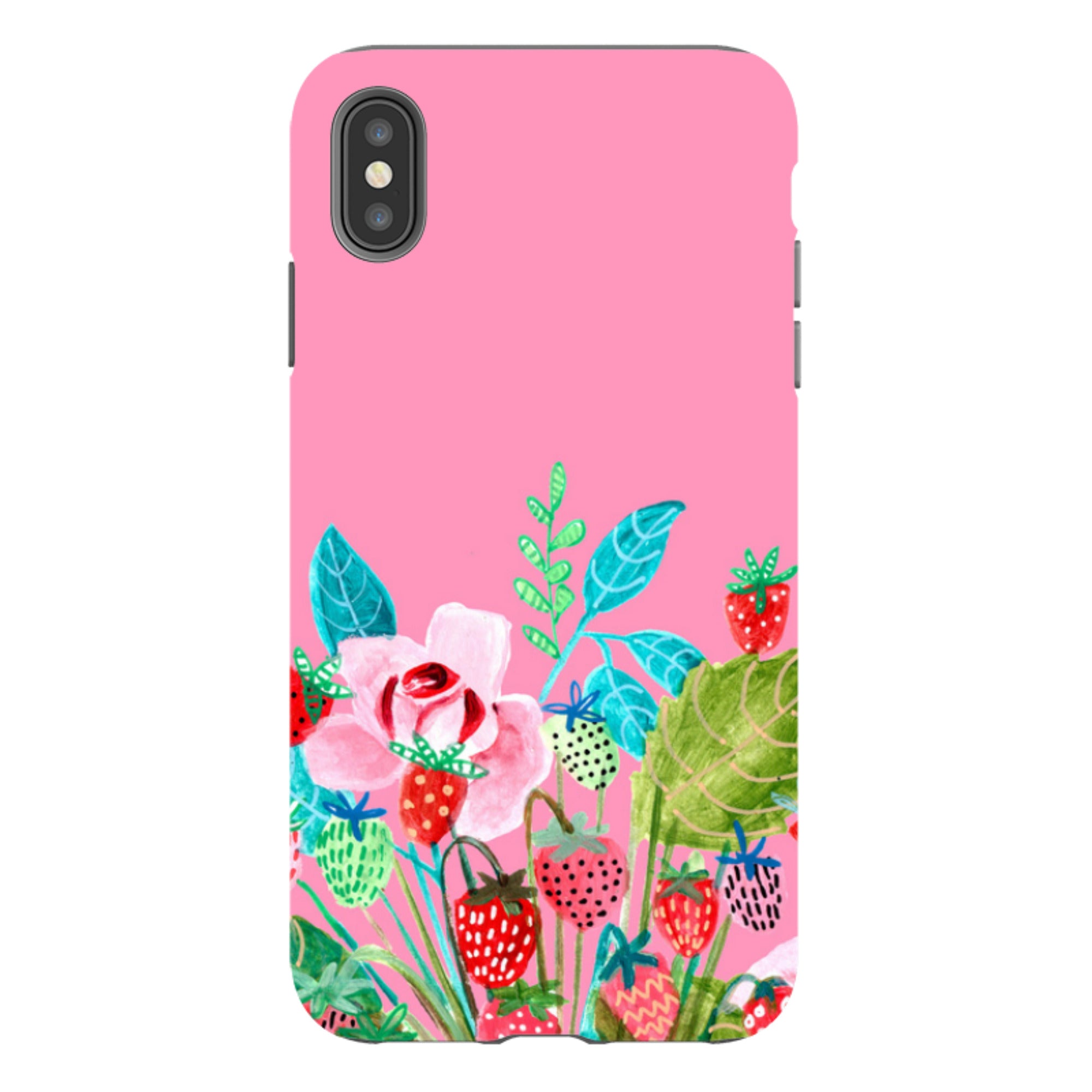 iPhone Tough Case - Pink Colour Floral By Caroline Bonne Muller