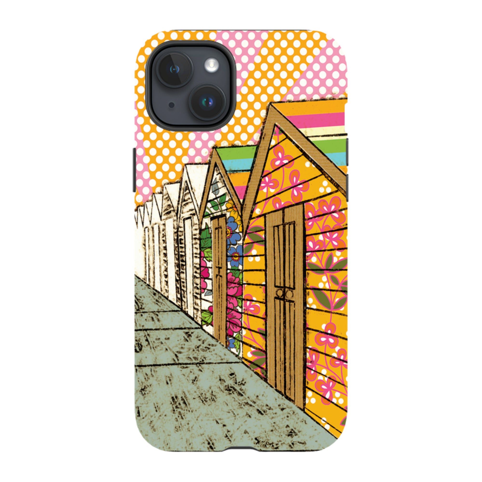 iPhone Tough Case - Beach Huts By Amelia Bowman