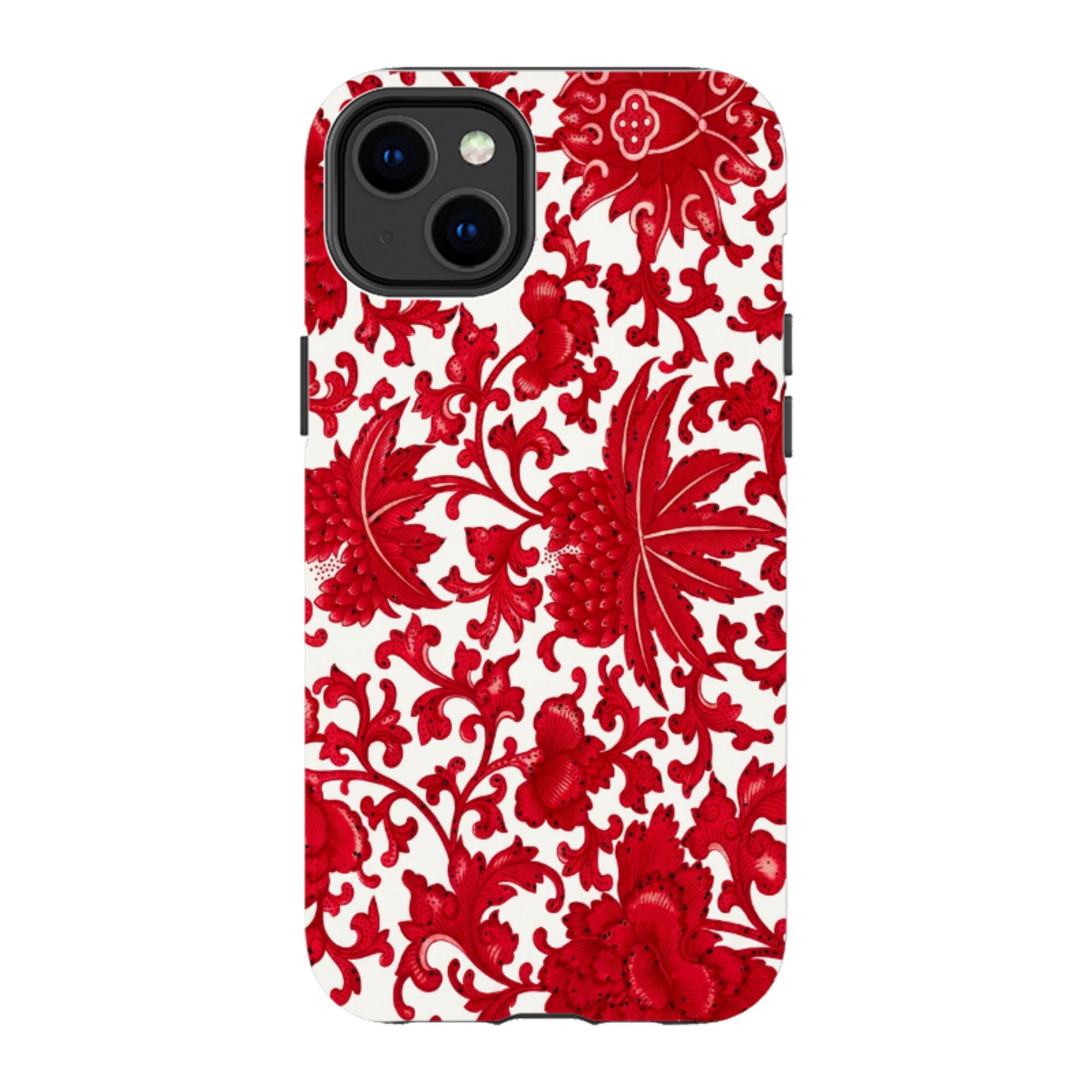 iPhone Tough Case - Red Chinoiserie Floral