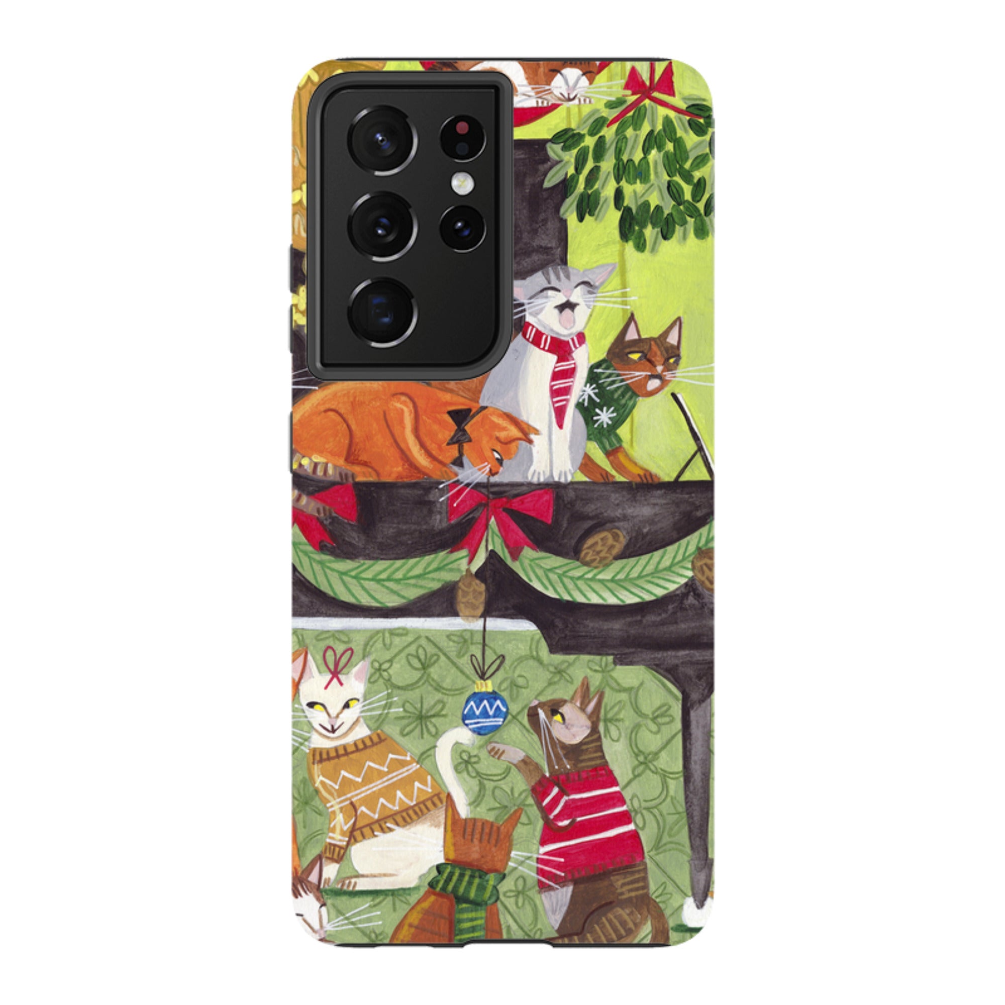 Samsung Tough Case - Christmas cats II By Caroline Bonne Muller