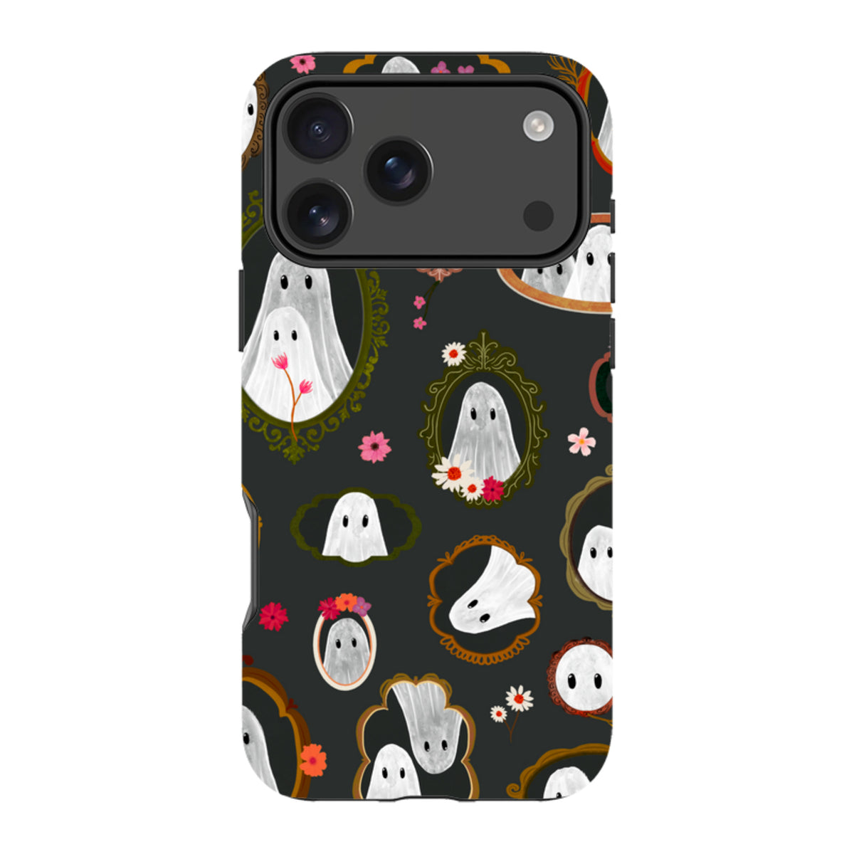 iPhone Tough Case - Framed Ghosts - Charcoal By Katherine Quinn