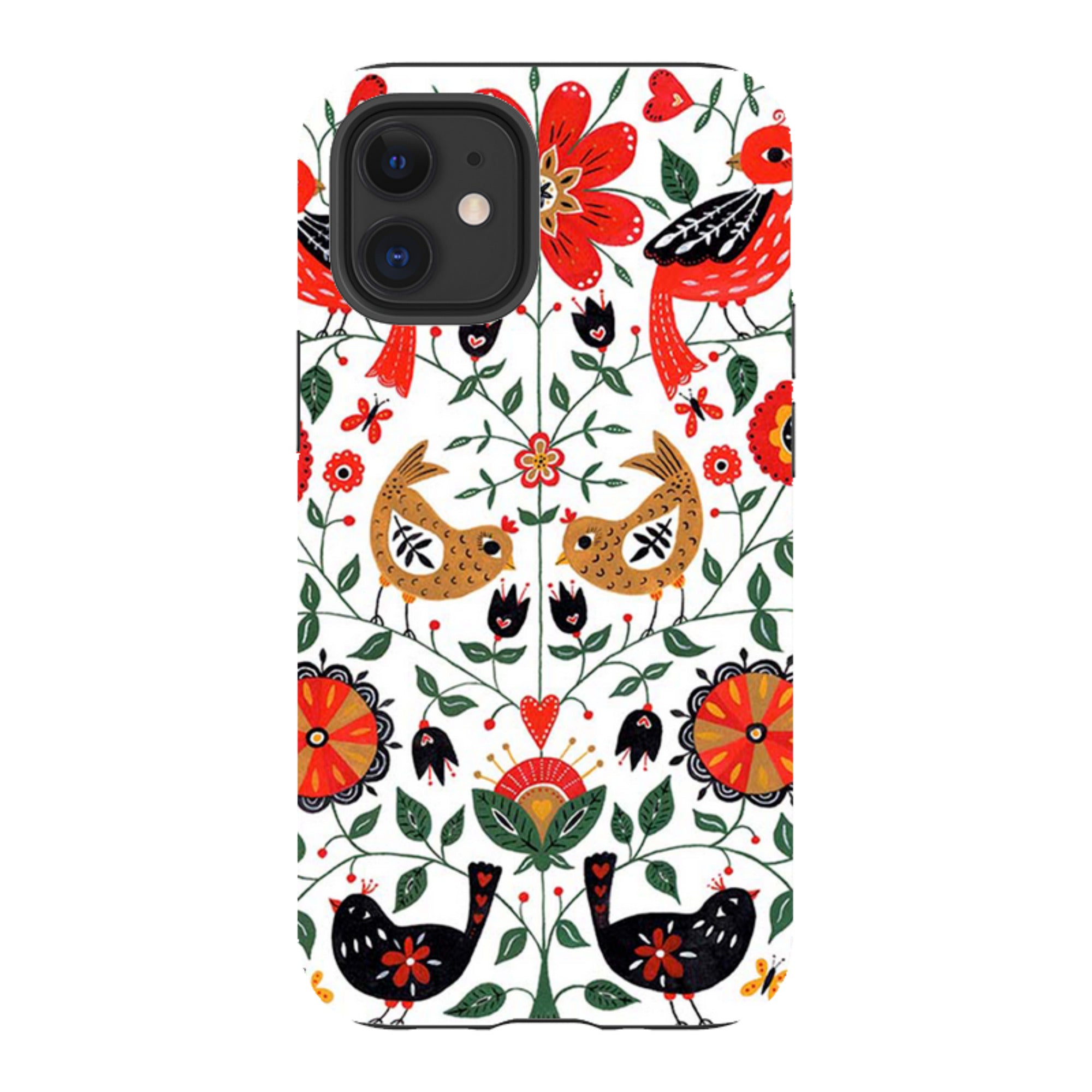 iPhone Tough Case - Birds And florals By Suzy Taylor