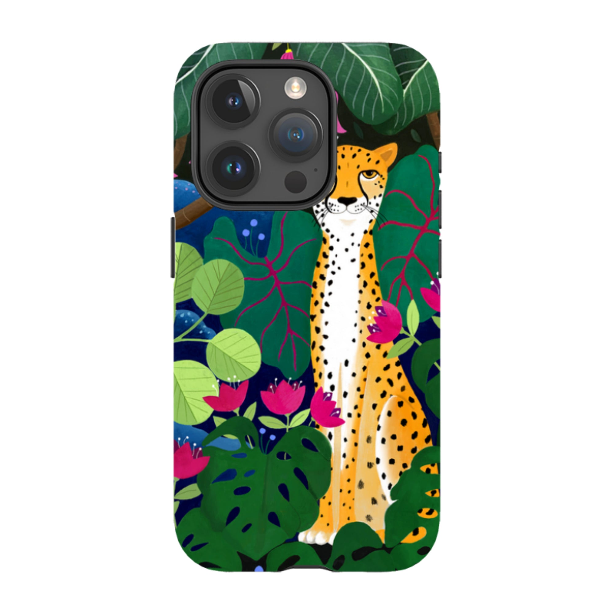 iPhone Tough Case - Cheetah And Monstera By Bex Parkin
