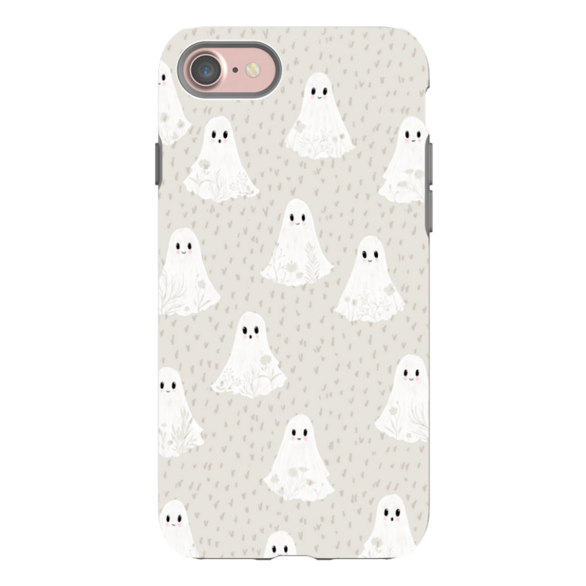 iPhone Tough Case - Floral Ghosts - Stone By Katherine Quinn