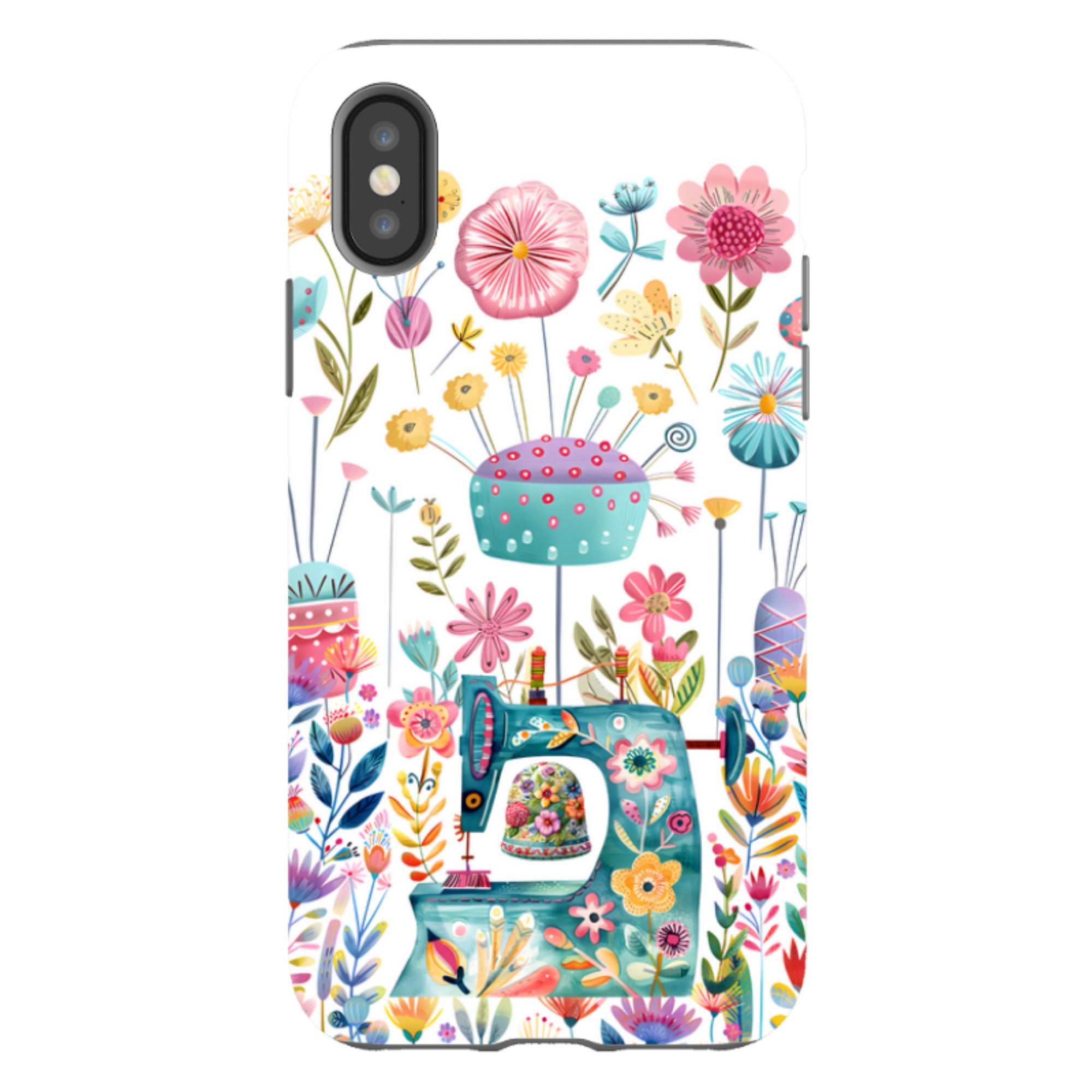 iPhone Case - Floral Sewing Machine