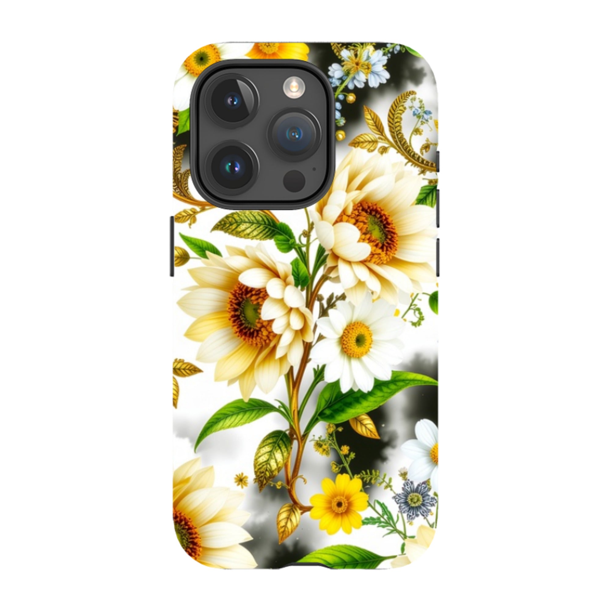 iPhone Case - Gold Flowers