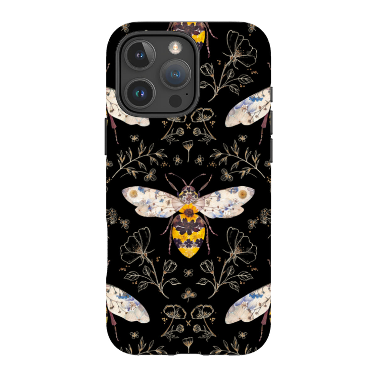 iPhone Tough Case - Midnight Bumble Bee By Helen Ahpornsiri