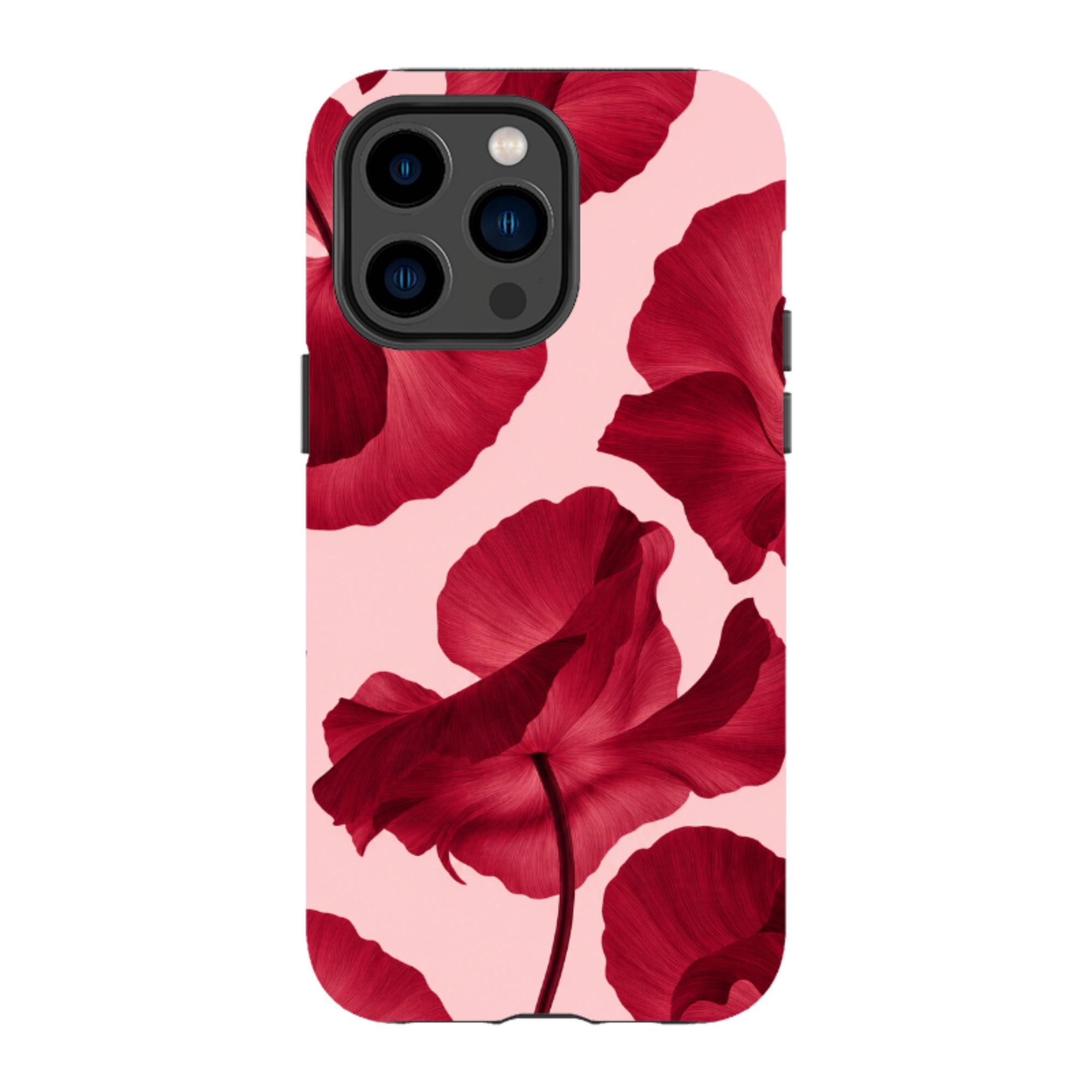 iPhone Tough Case - Burgundy Poppy