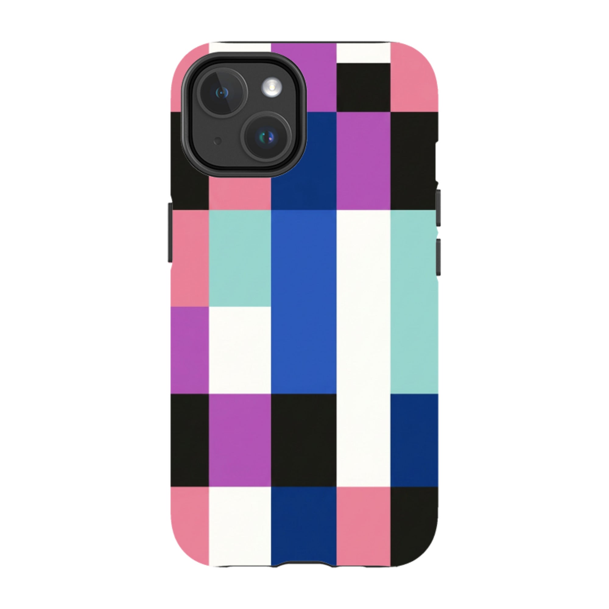 iPhone MagSafe Tough Case - Pastel Cyberpunk Checkerboard
