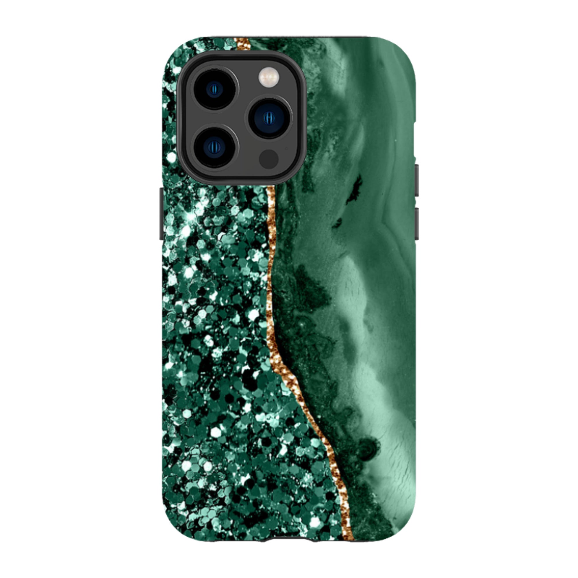 iPhone Tough Case - Green Shade (case does not glitter)