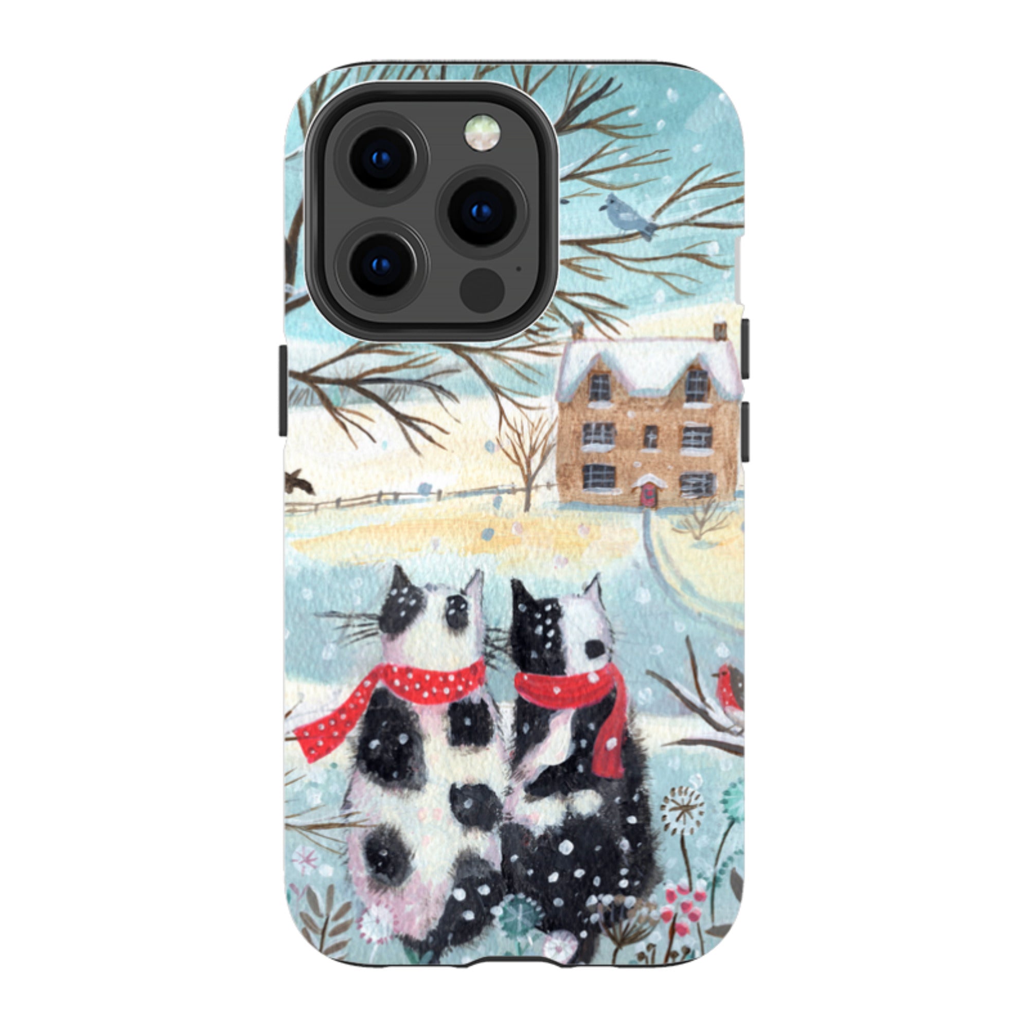 iPhone Tough Case - Christmas Cats By Mary Stubberfield