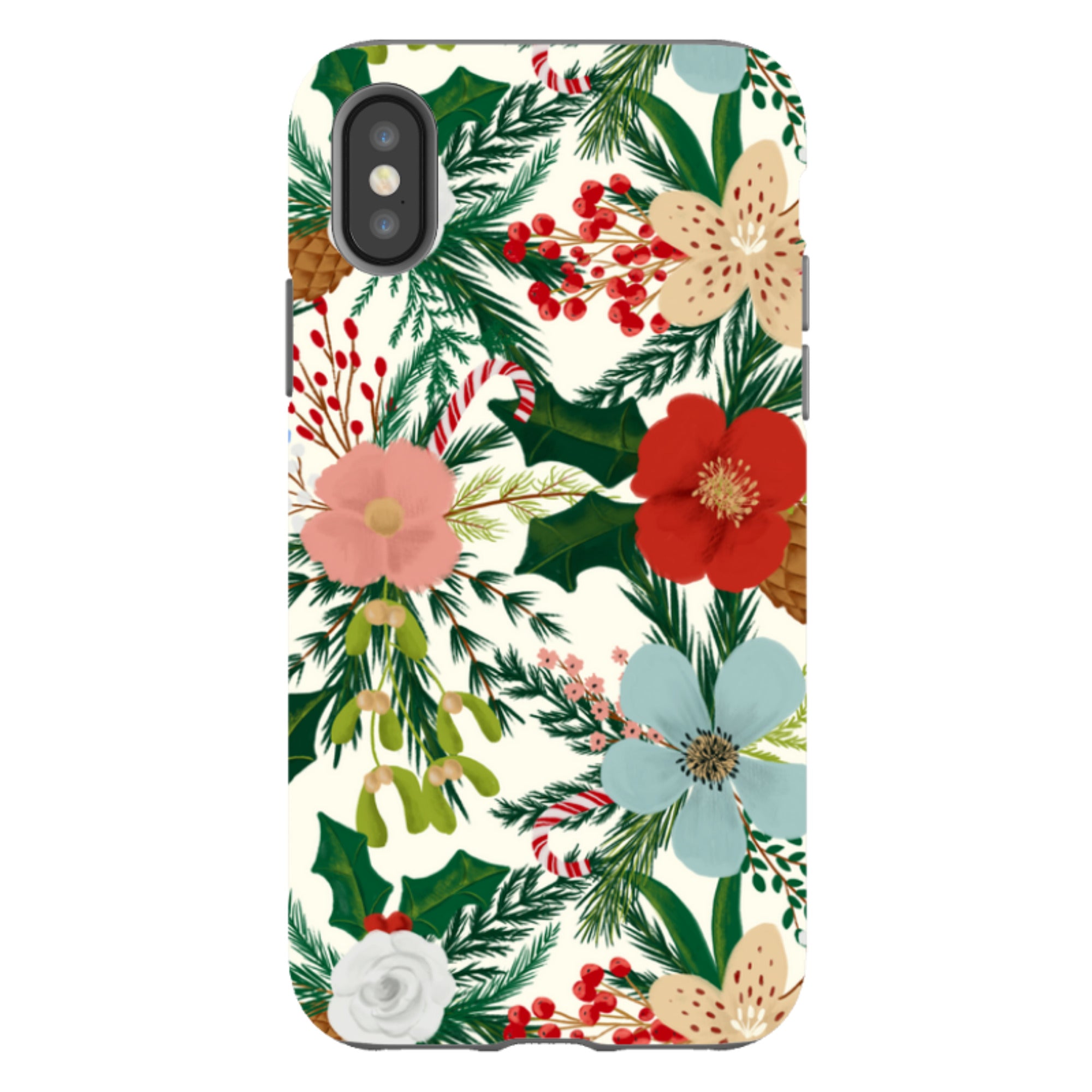iPhone Tough Case - Christmas Florals By Abby Jacobs