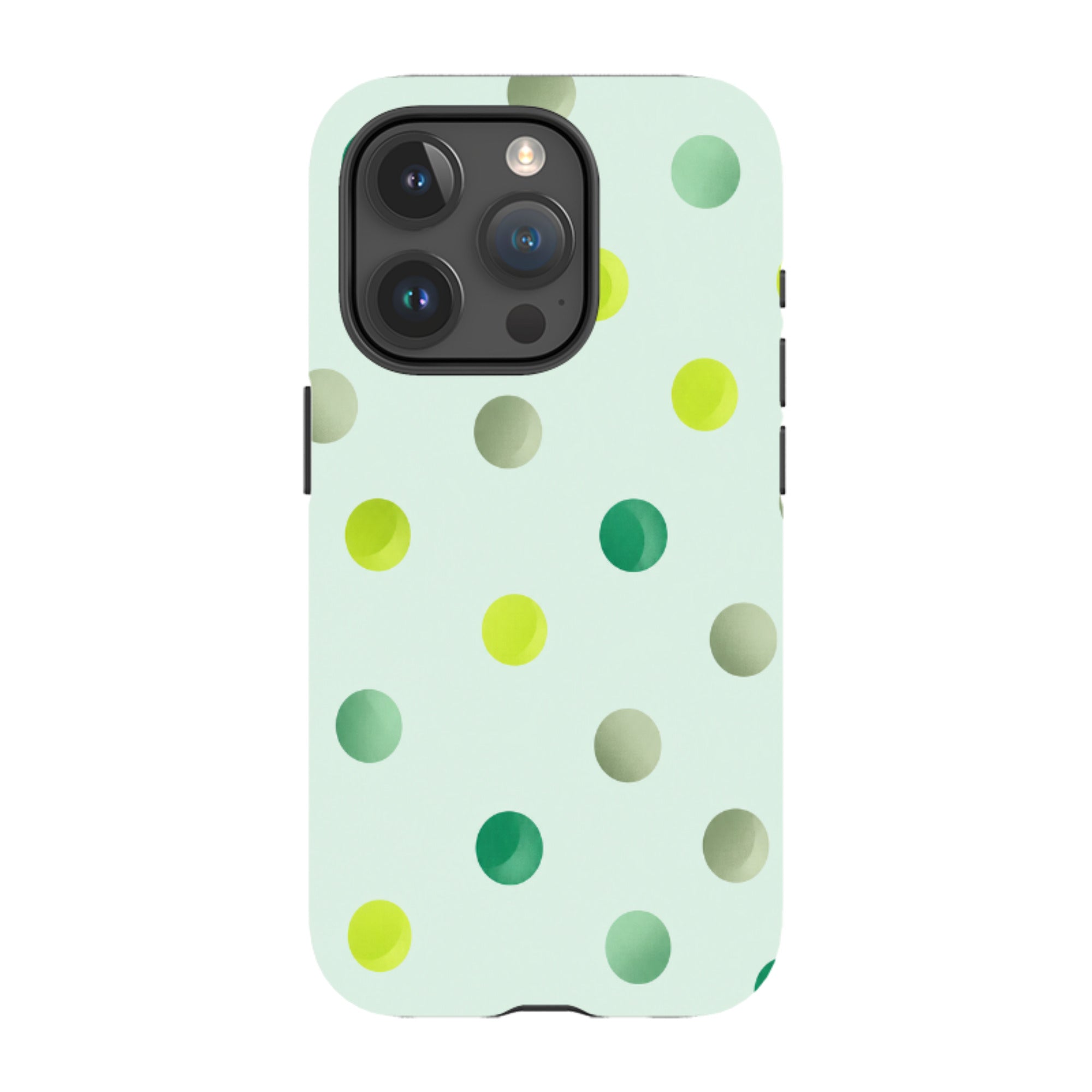 iPhone Tough Case - Mint Polka Dot